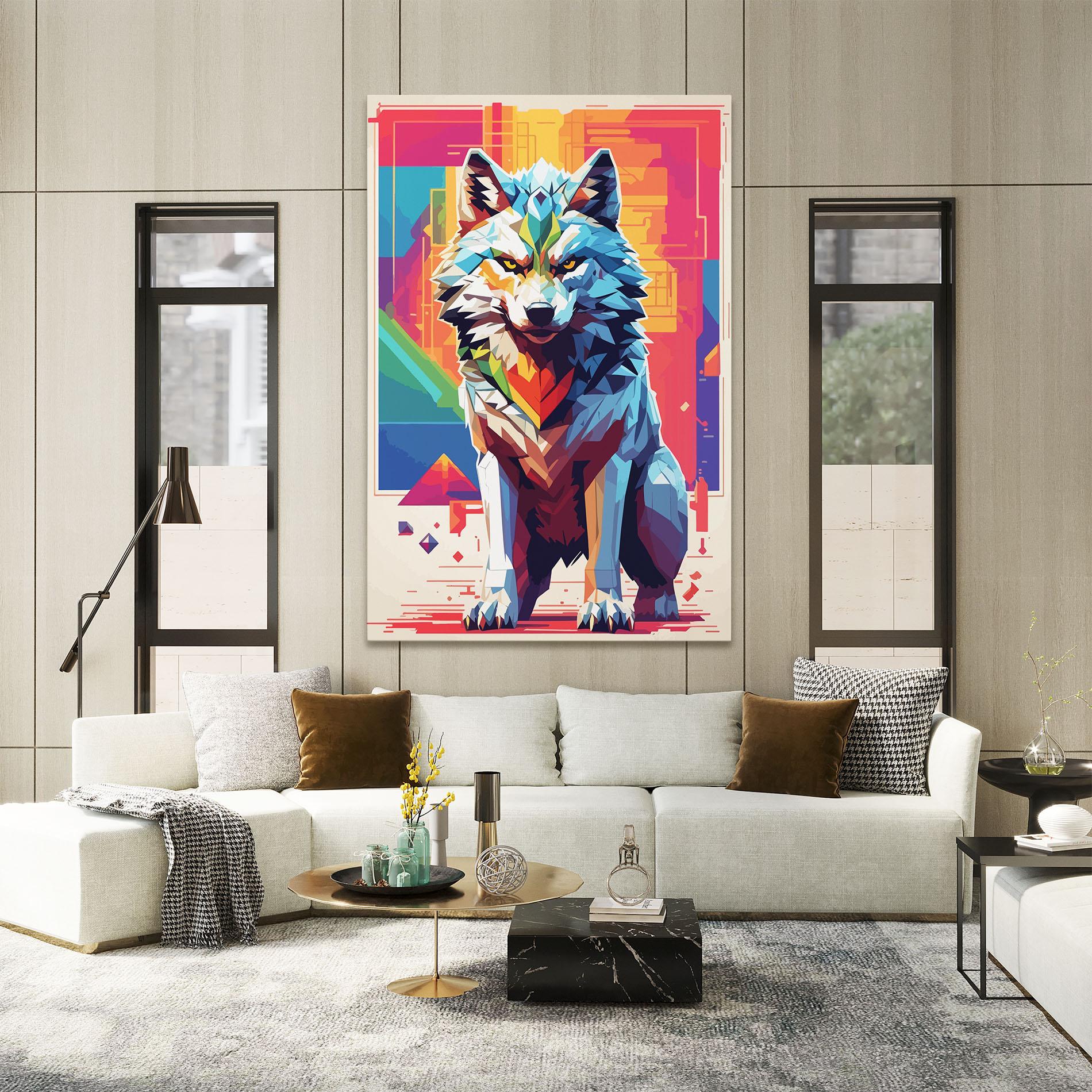 Tablou Canvas Wolf Character mockup 2