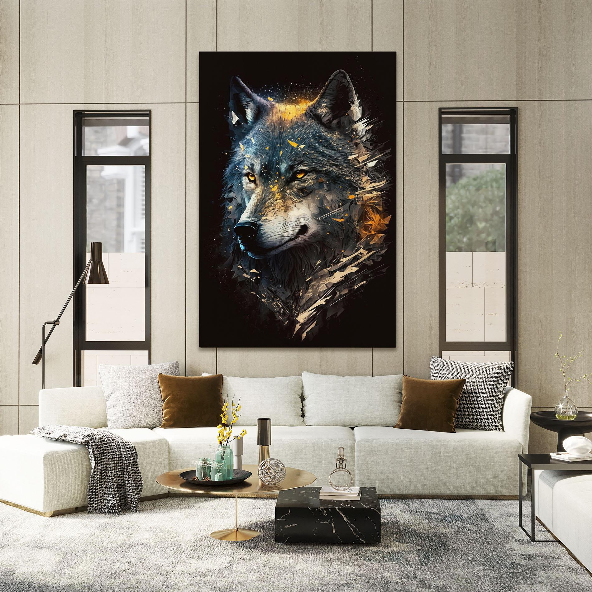 Tablou Canvas Wolf Portrait mockup 2