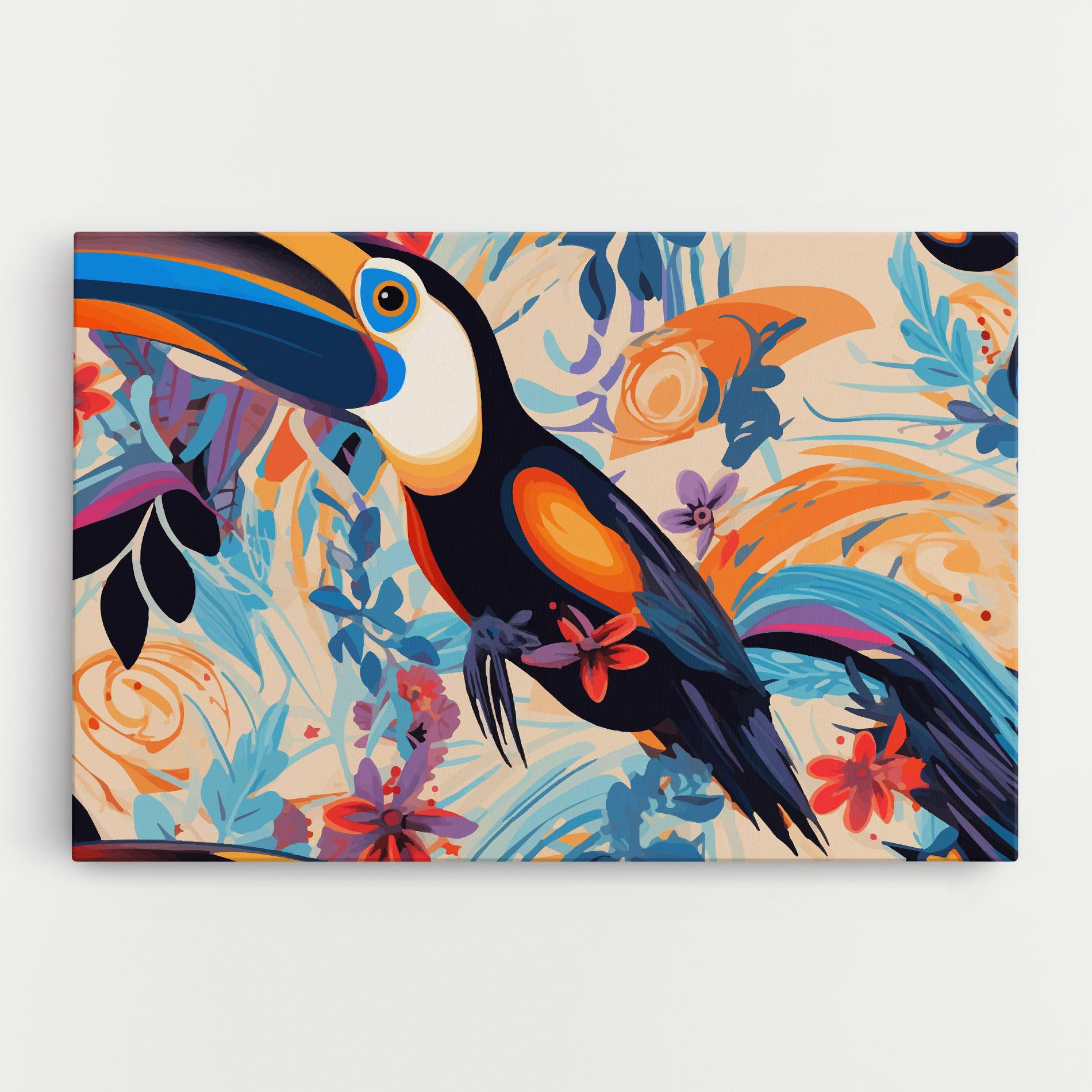 Tablou Canvas Colorful Toucan mockup 0