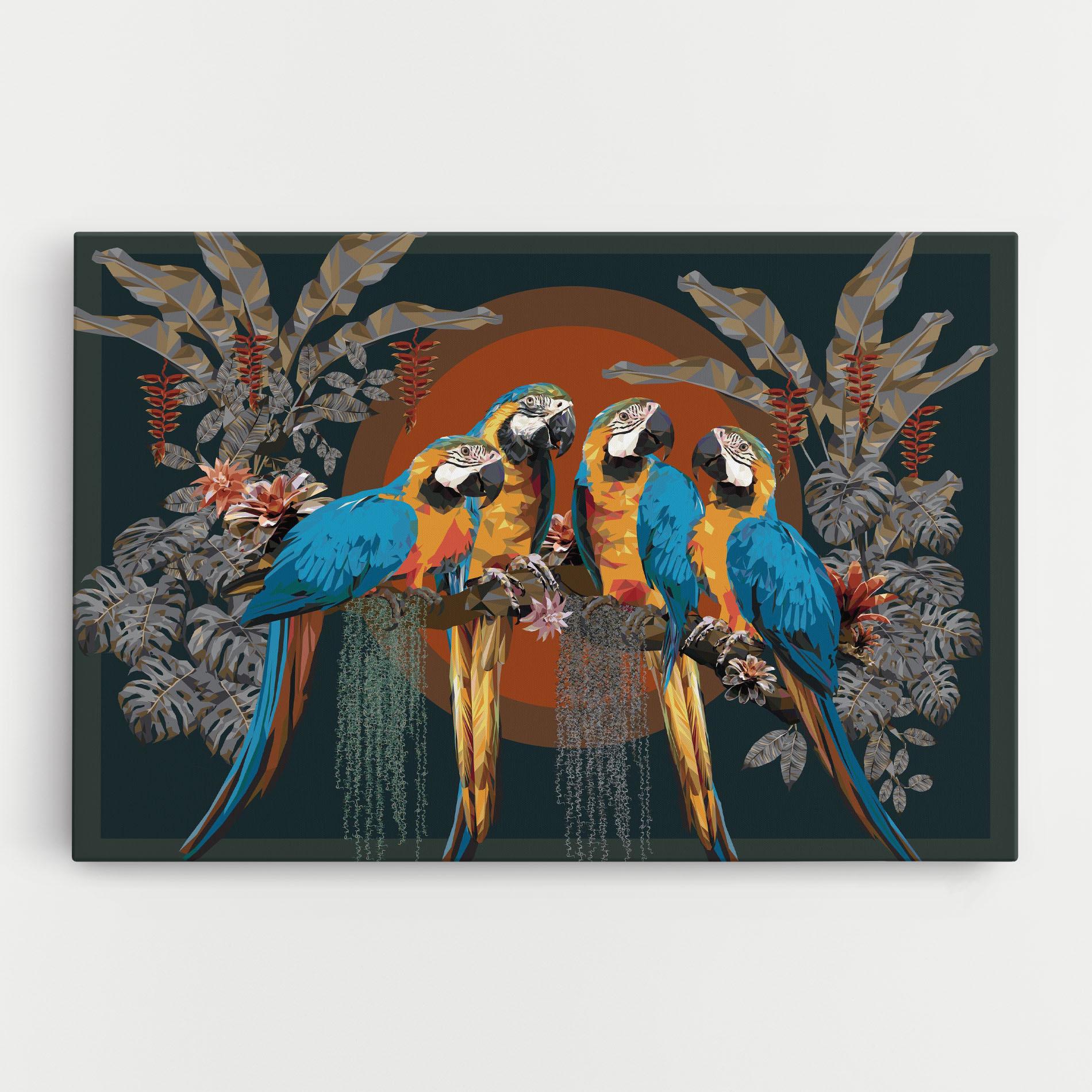 Tablou Canvas Parrot Couples mockup 0