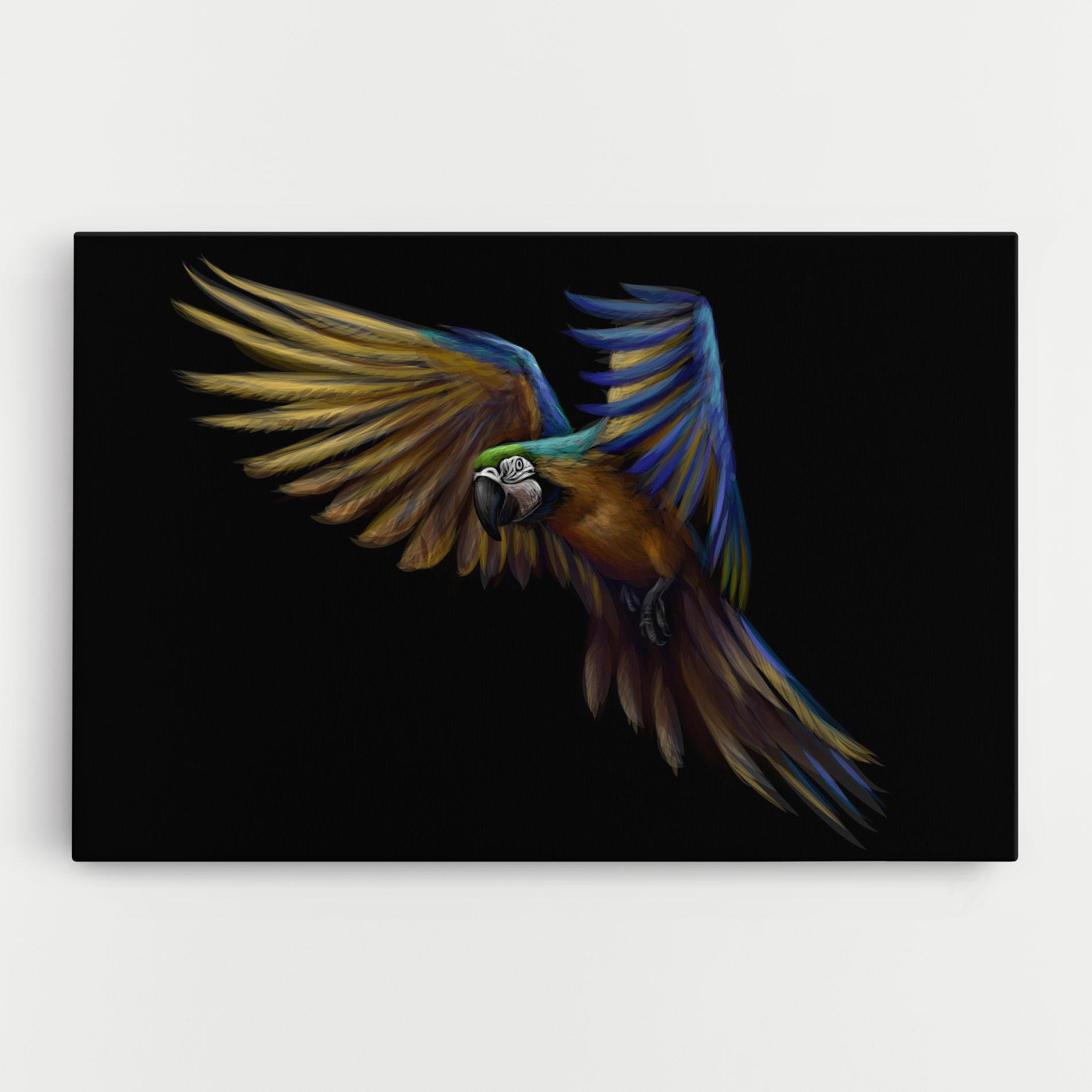 Tablou Canvas Parrot Flying mockup 0