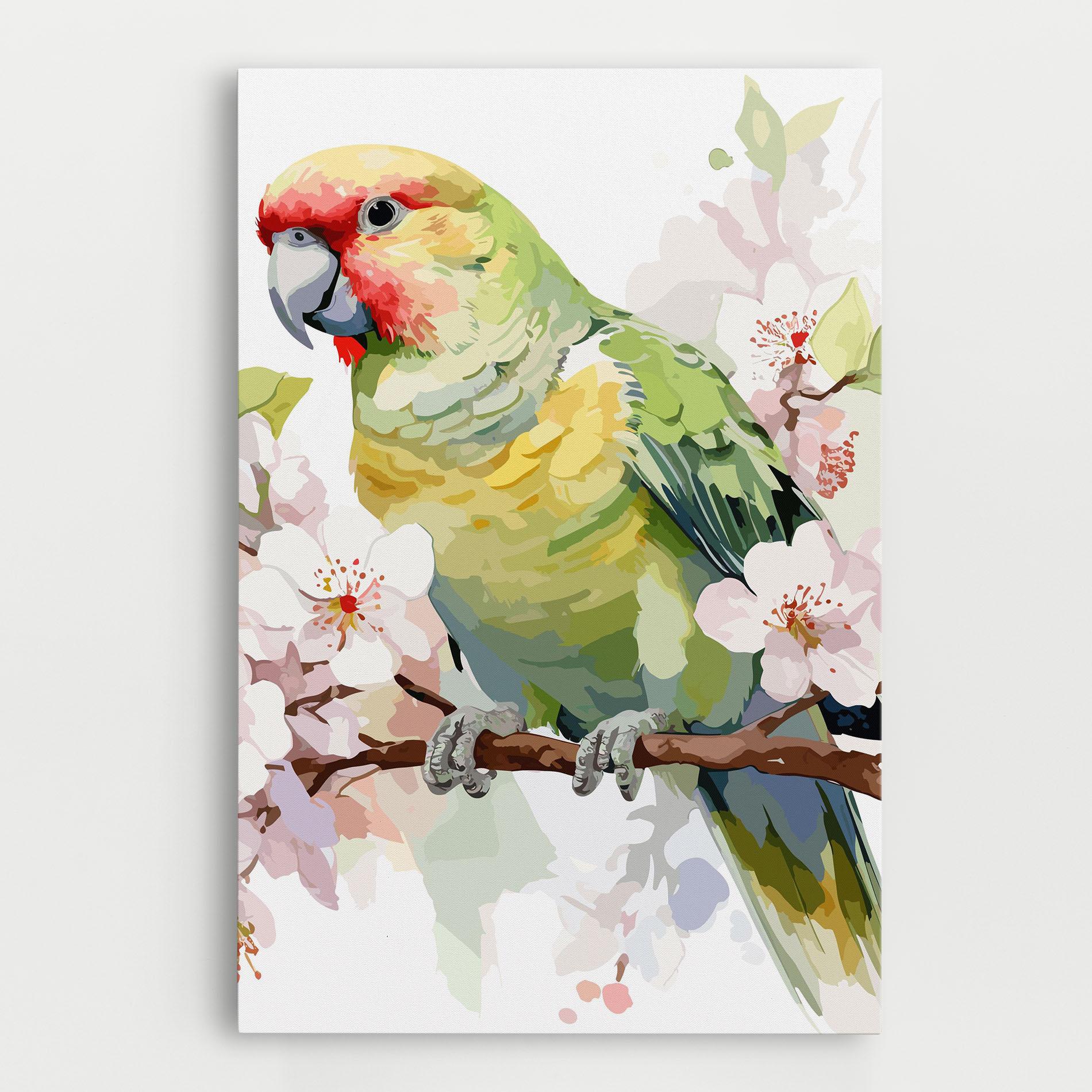 Tablou Canvas Cute Green Parrot mockup 0
