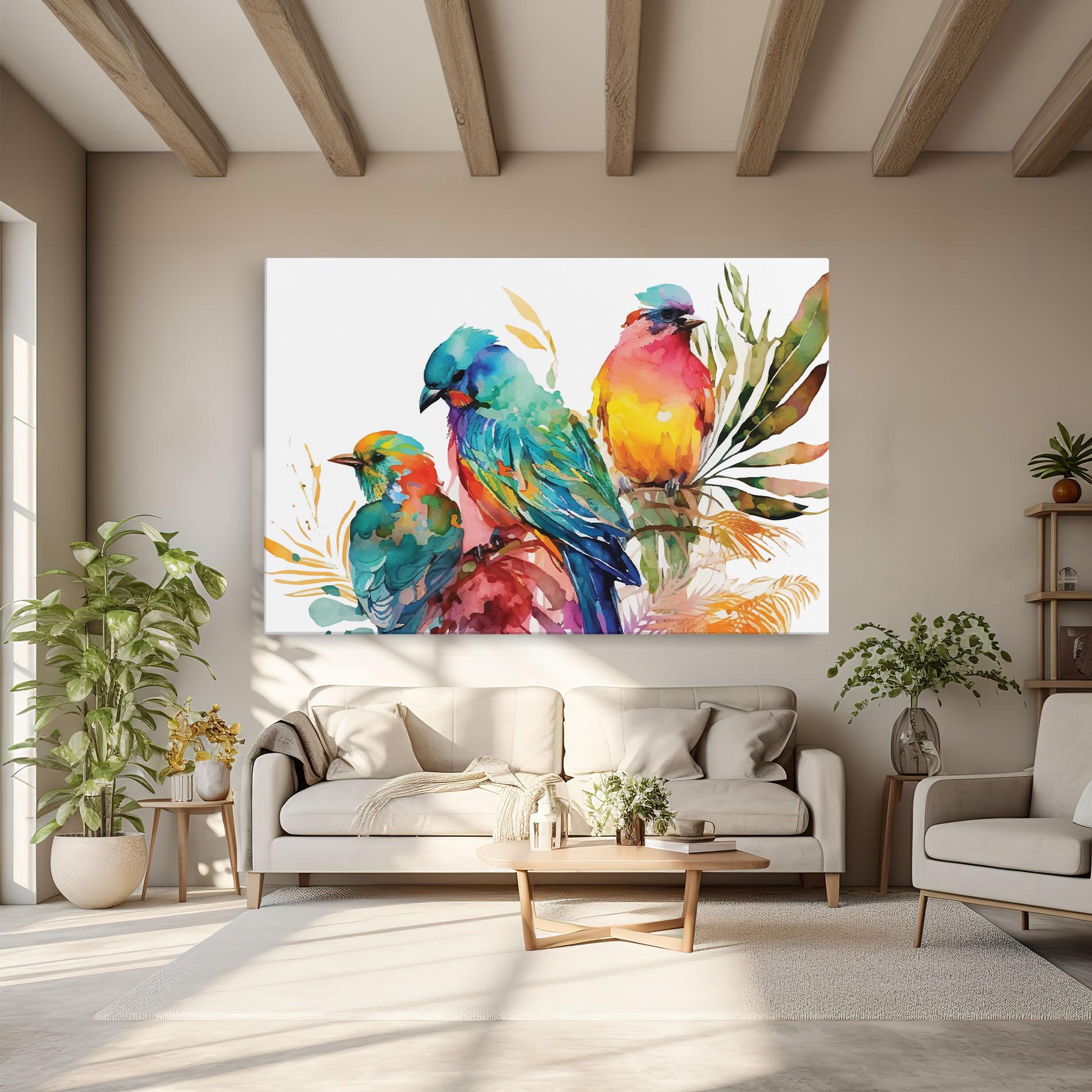 Tablou Canvas Colorful Birds mockup 6