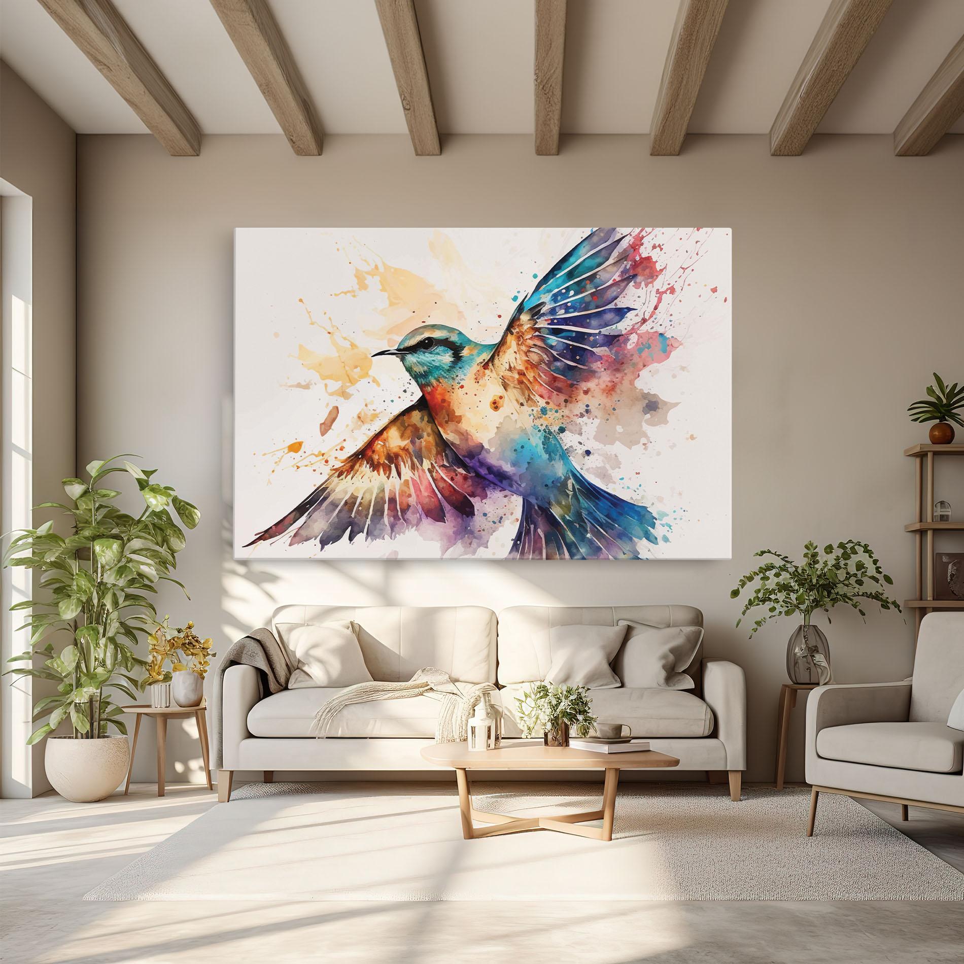 Tablou Canvas Painted Wings Bird mockup 6
