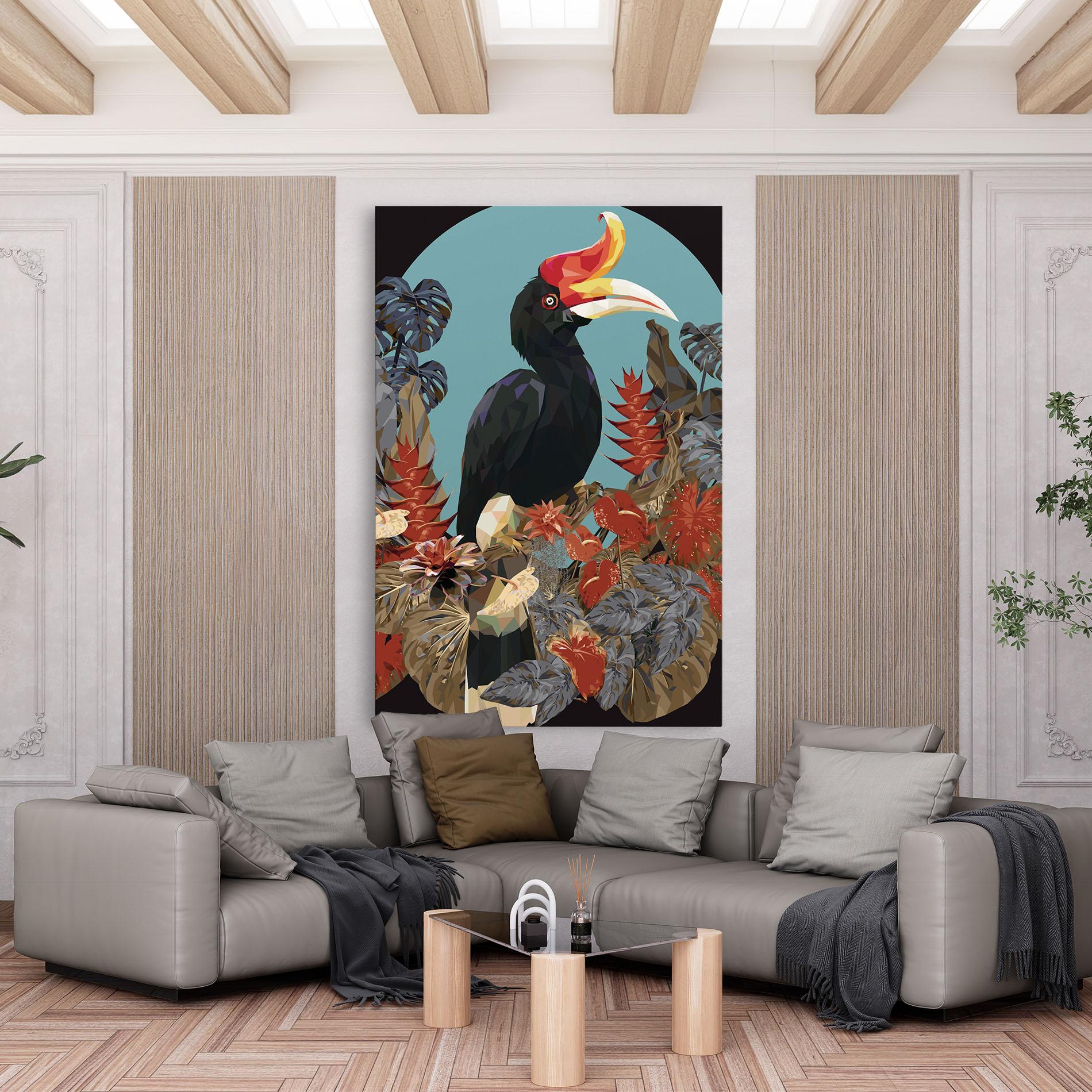 Tablou Canvas Black Interesting Bird mockup 6