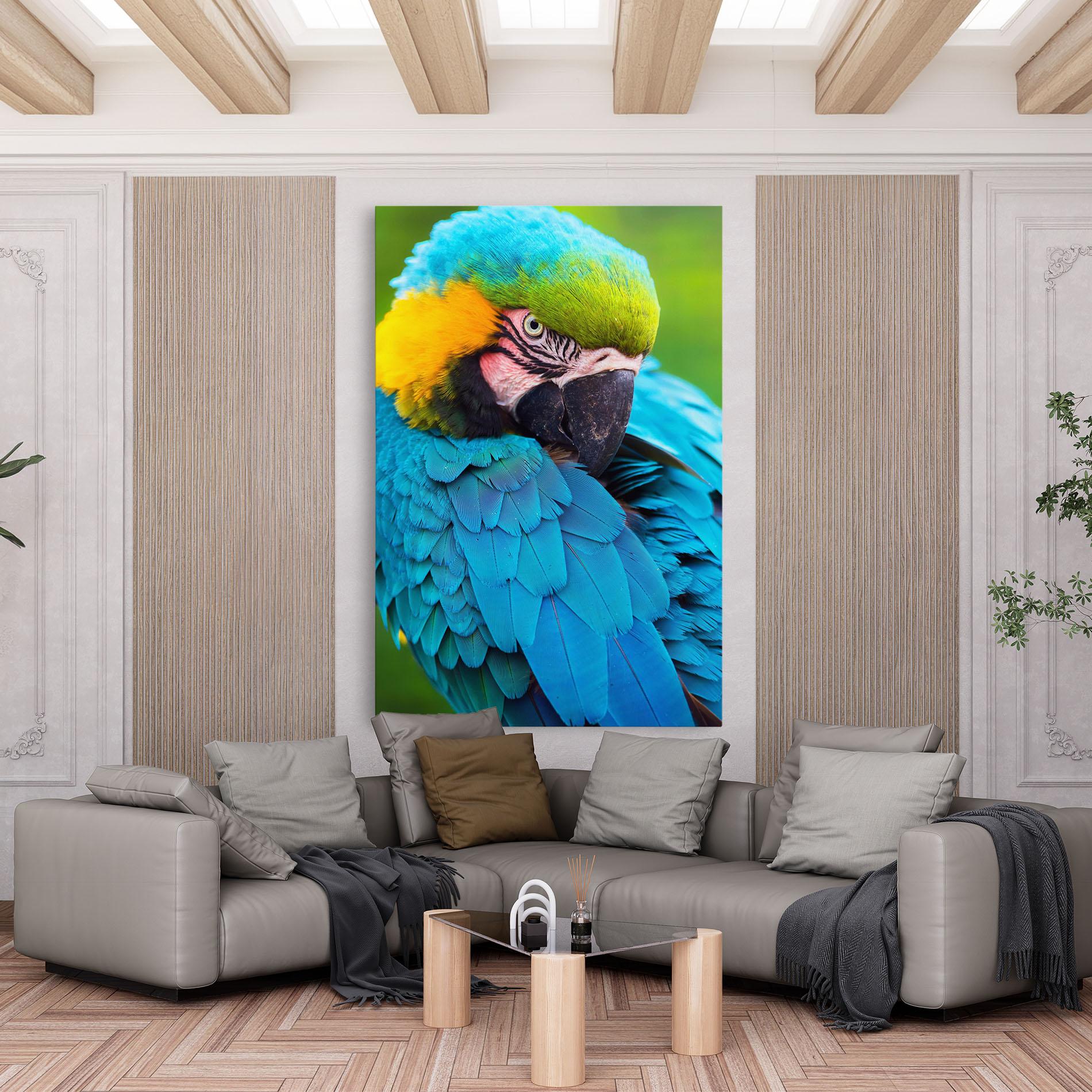 Tablou Canvas Blue Parrot mockup 6