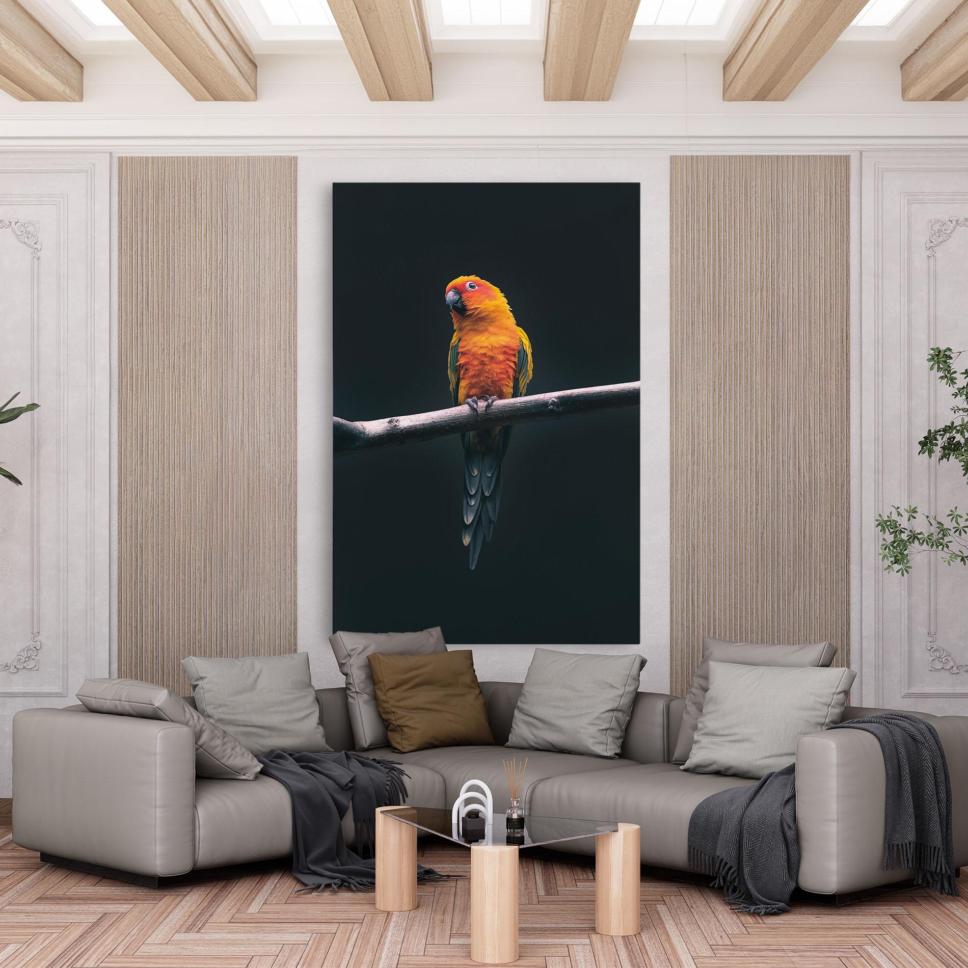 Tablou Canvas Fire Parrot mockup 6