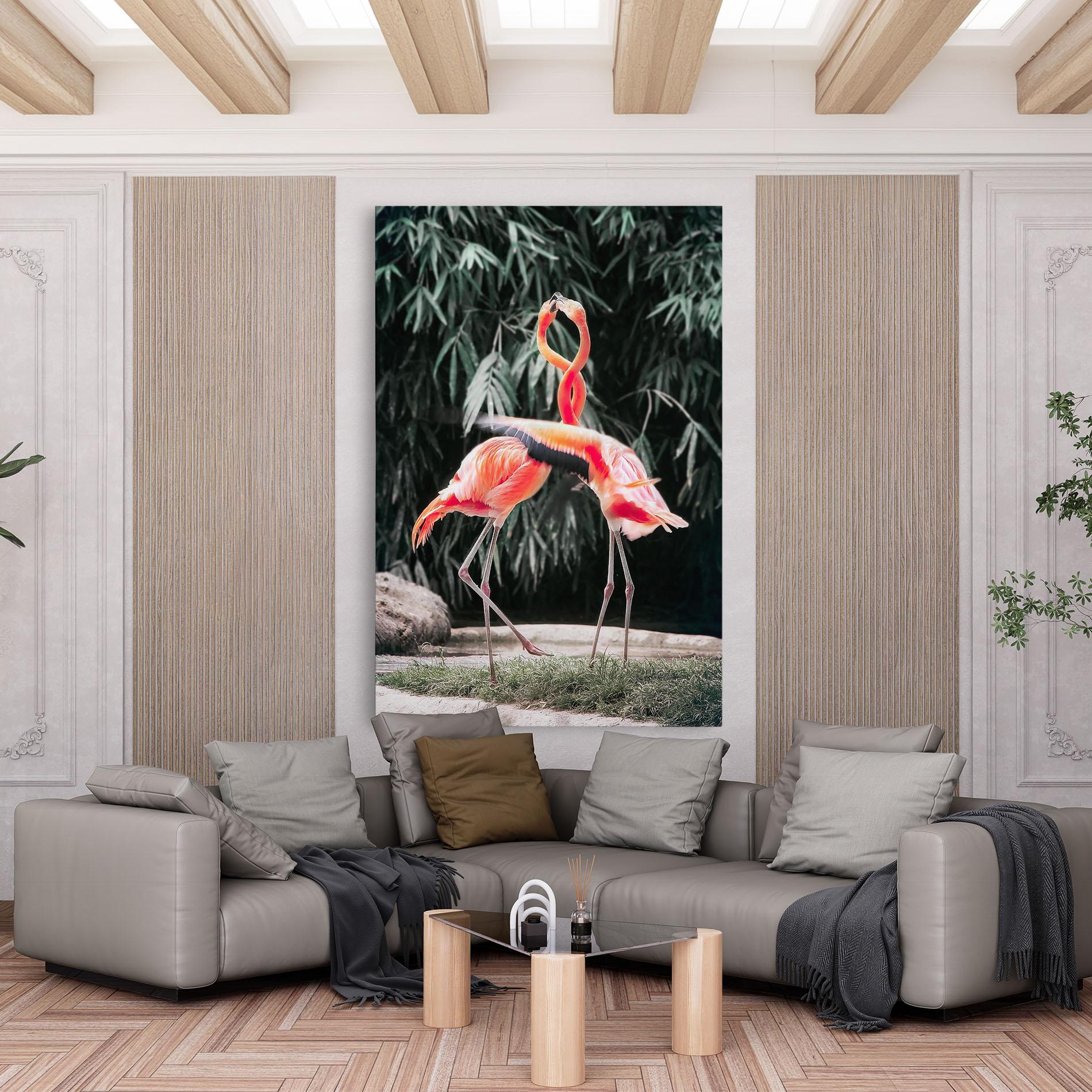 Tablou Canvas Flamingo Love mockup 6