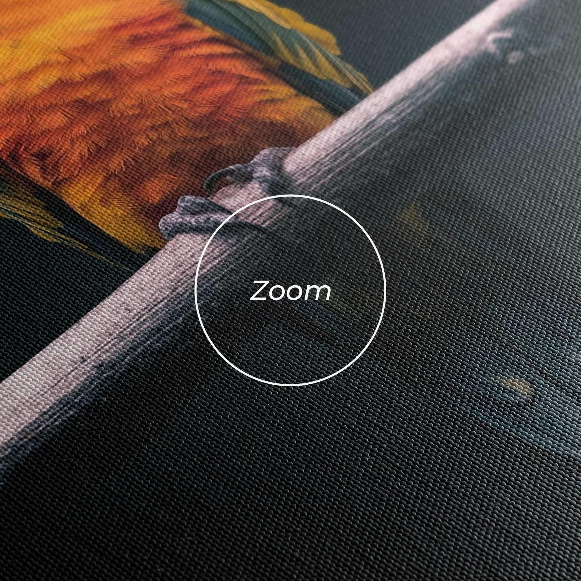 Tablou Canvas Fire Parrot mockup 3