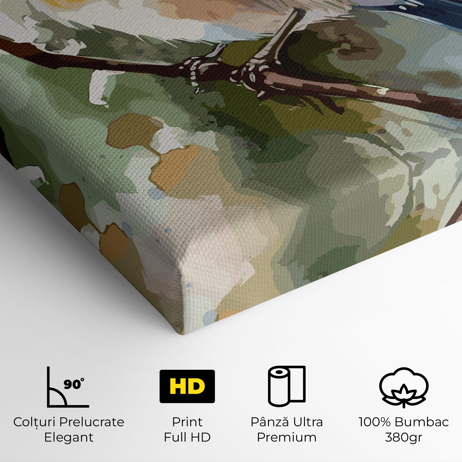 Tablou Canvas Blue Pretty Bird mockup 4