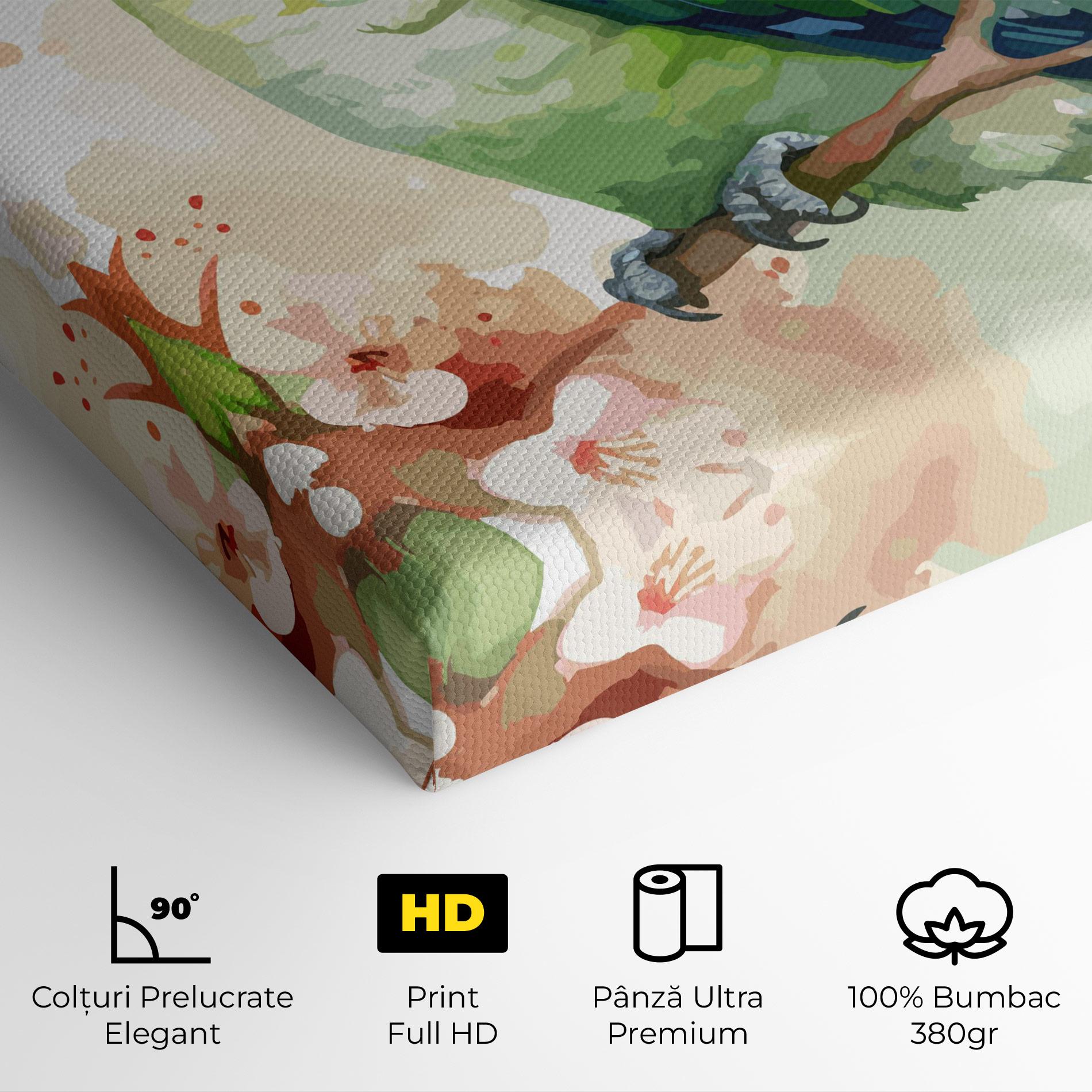 Tablou Canvas Pretty Green Parrot mockup 4