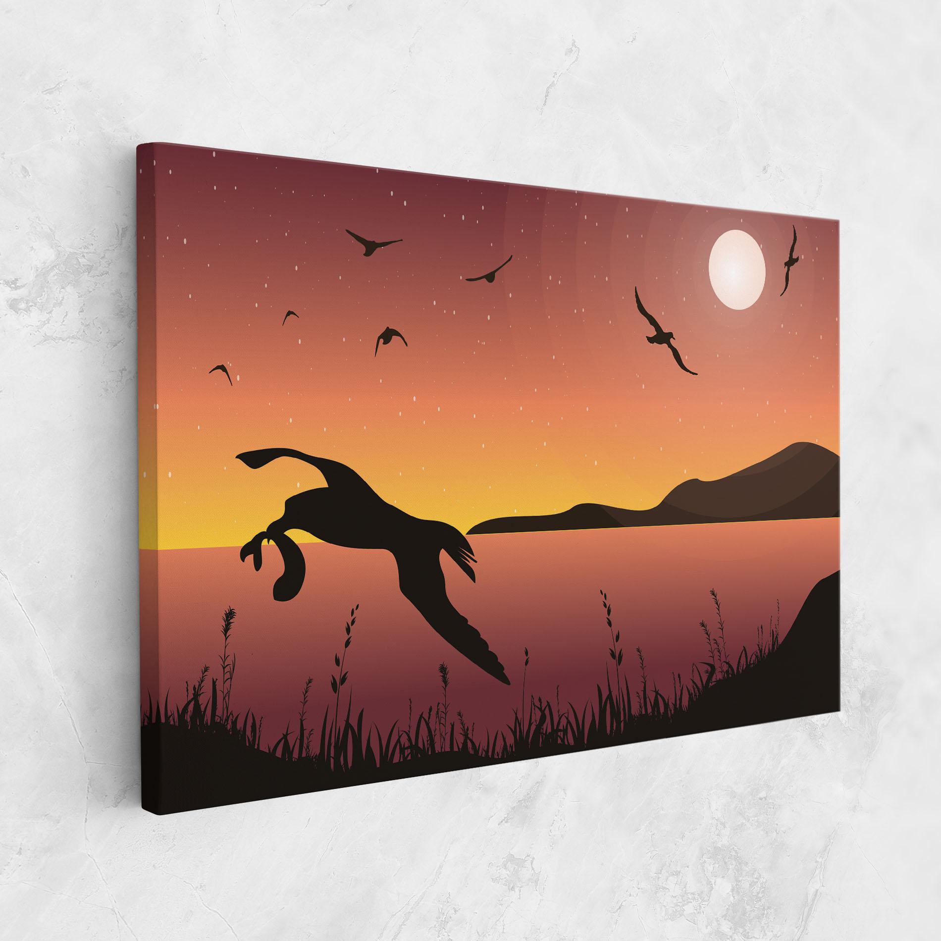 Tablou Canvas Birds Fishing mockup 1