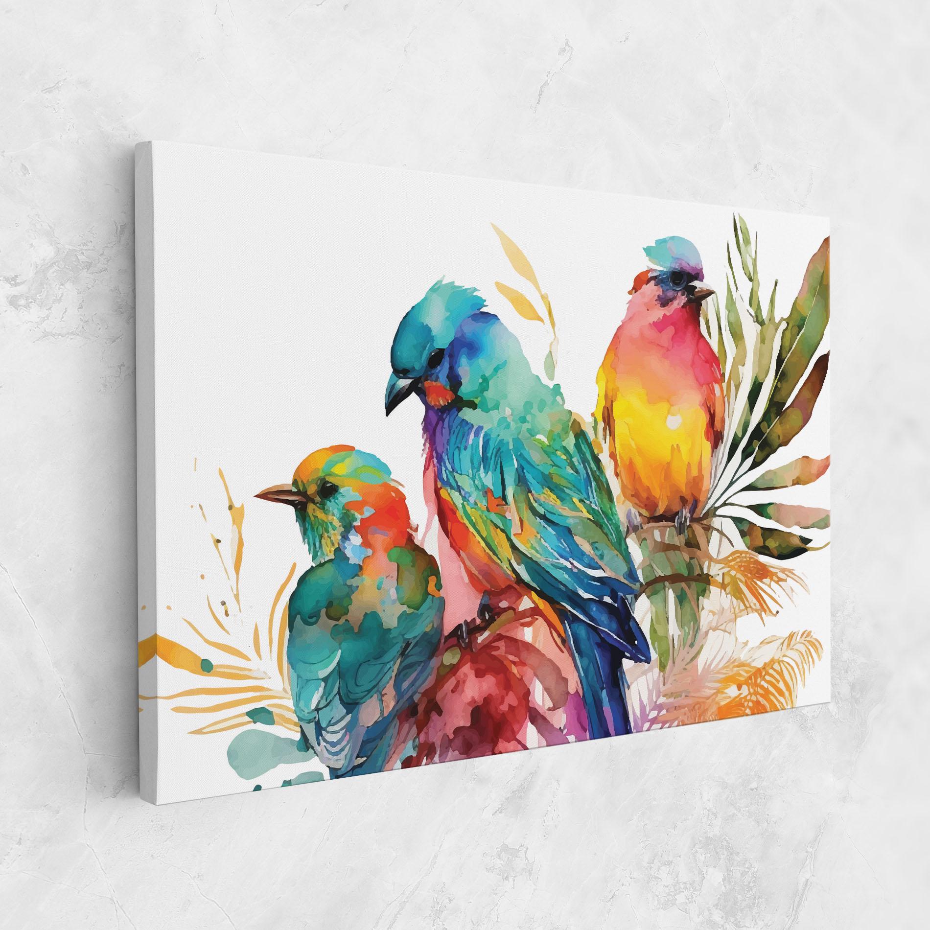 Tablou Canvas Colorful Birds mockup 1