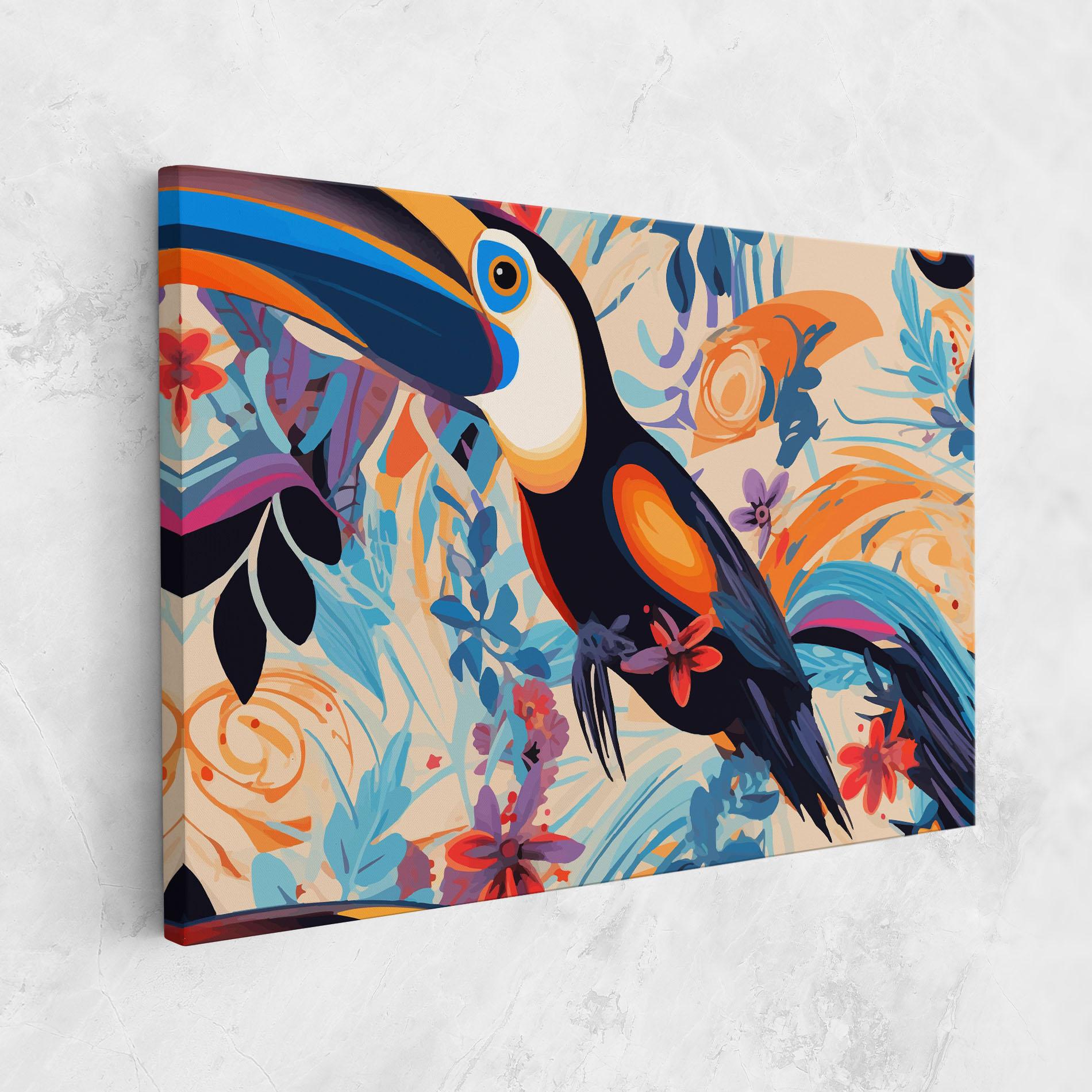 Tablou Canvas Colorful Toucan mockup 1