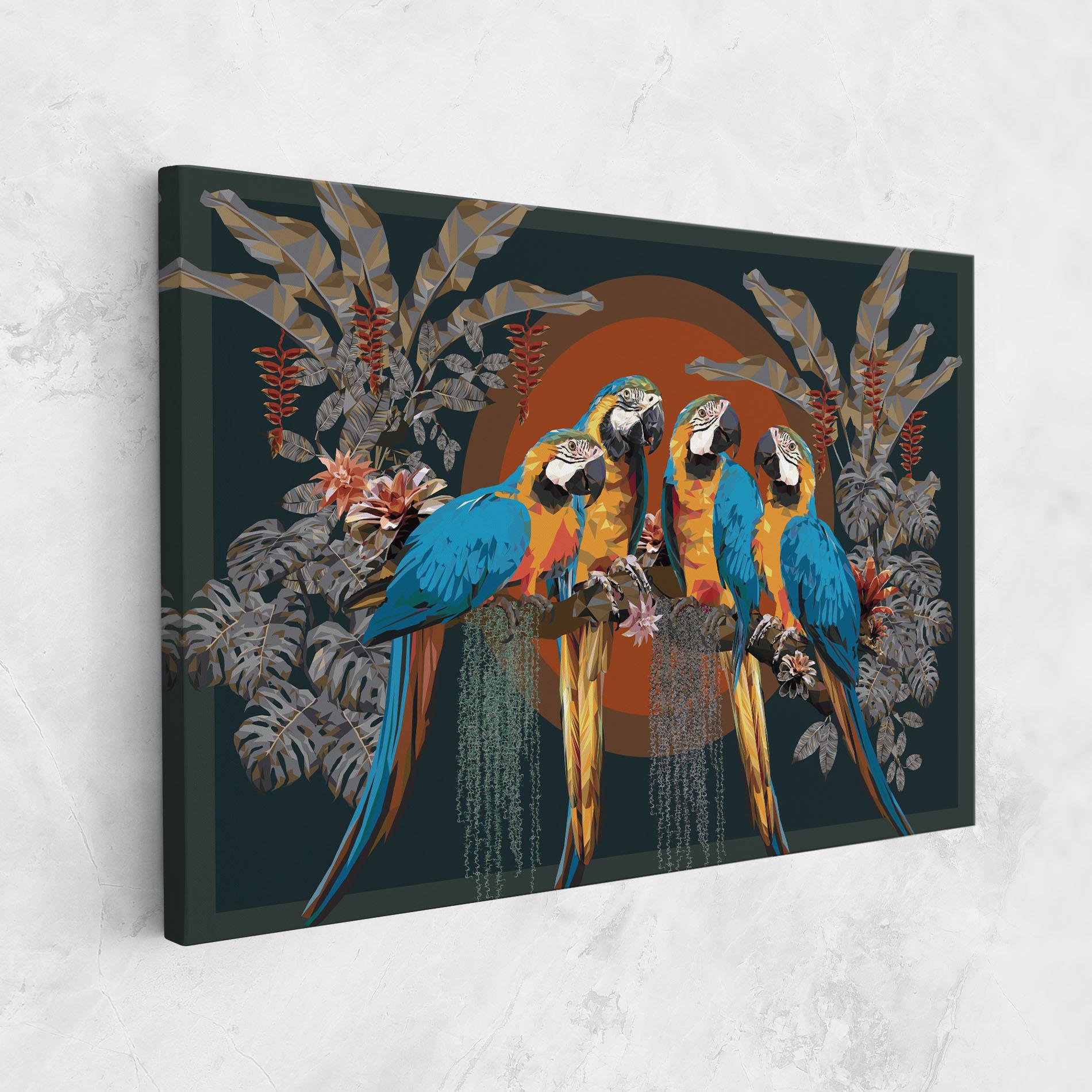 Tablou Canvas Parrot Couples mockup 1