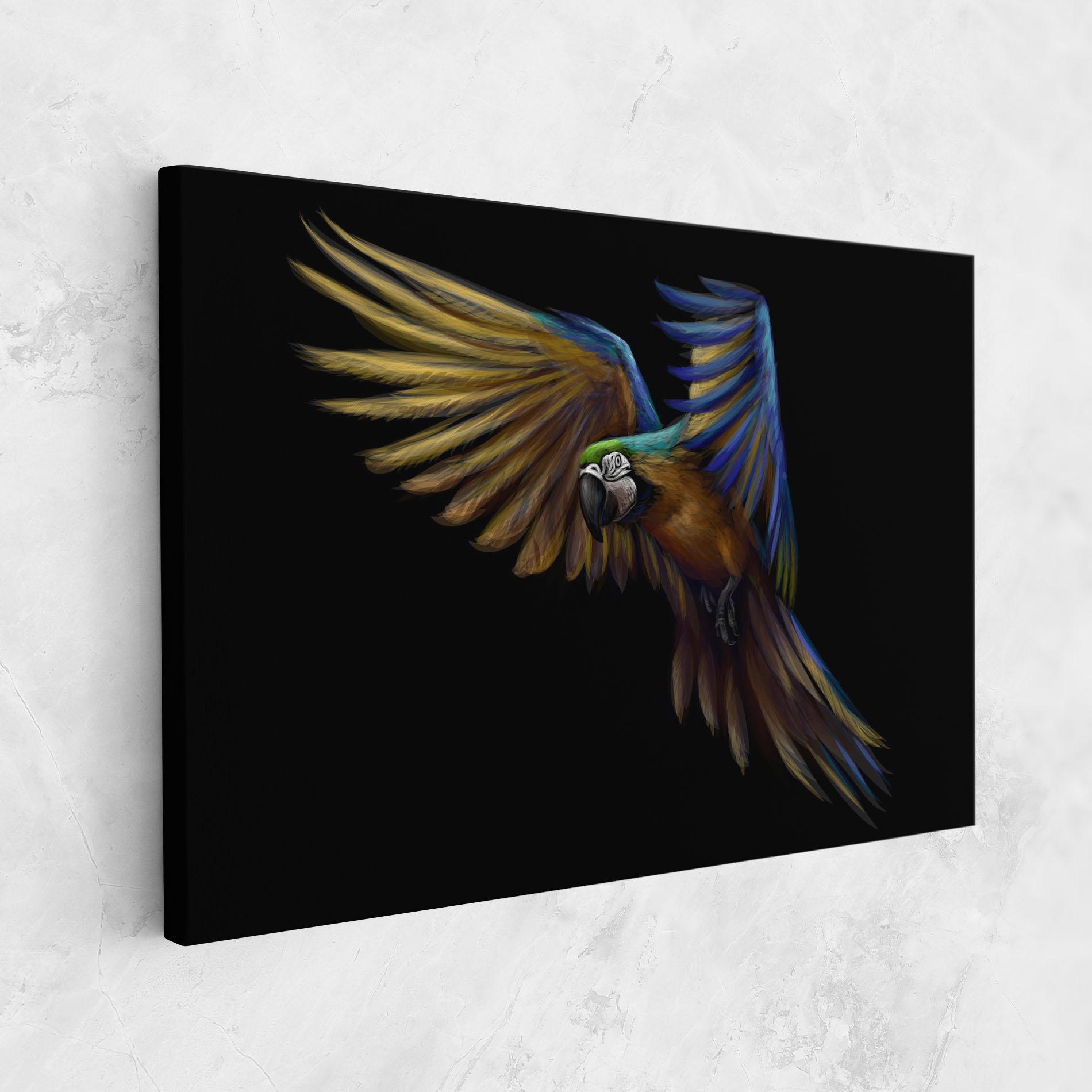 Tablou Canvas Parrot Flying mockup 1