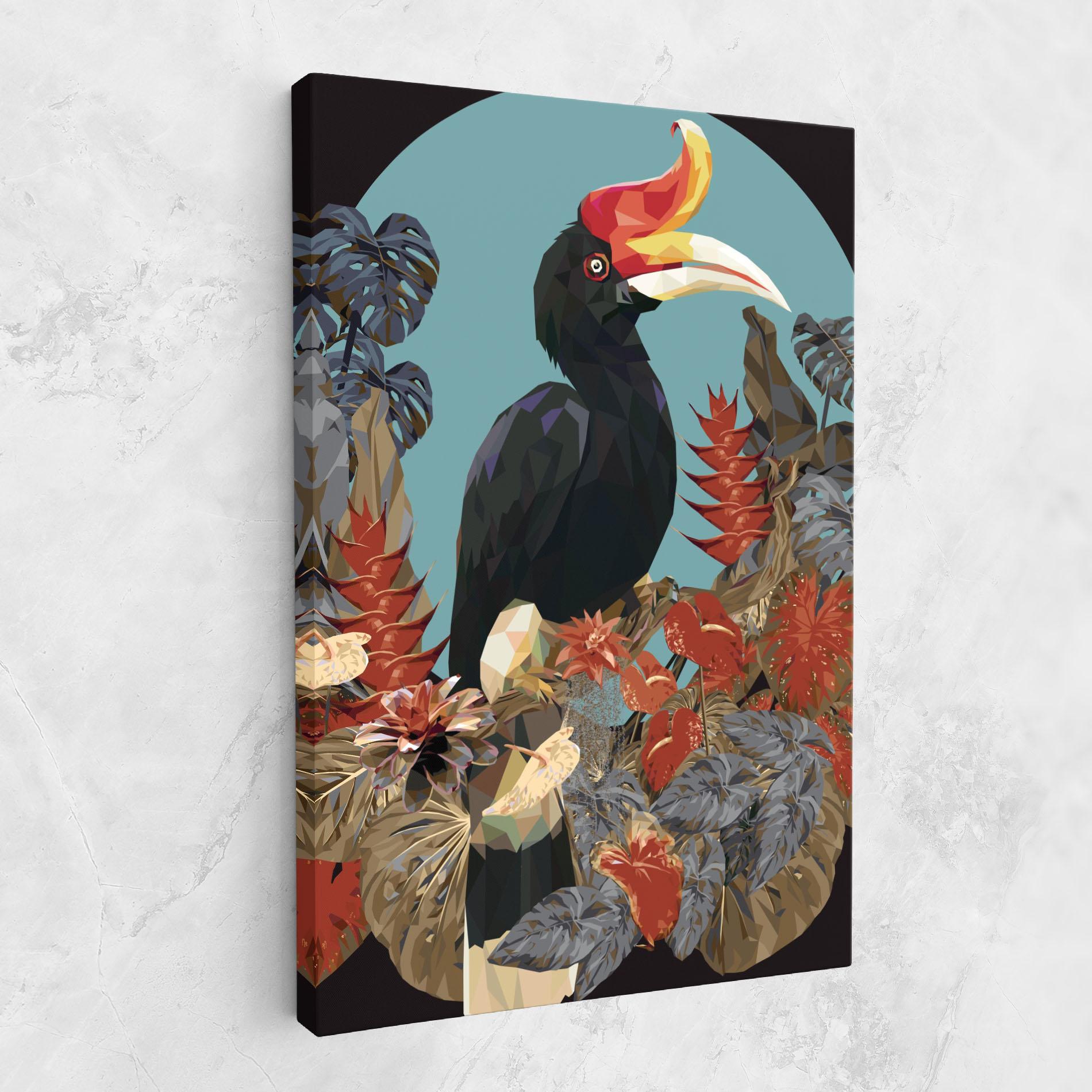 Tablou Canvas Black Interesting Bird mockup 1