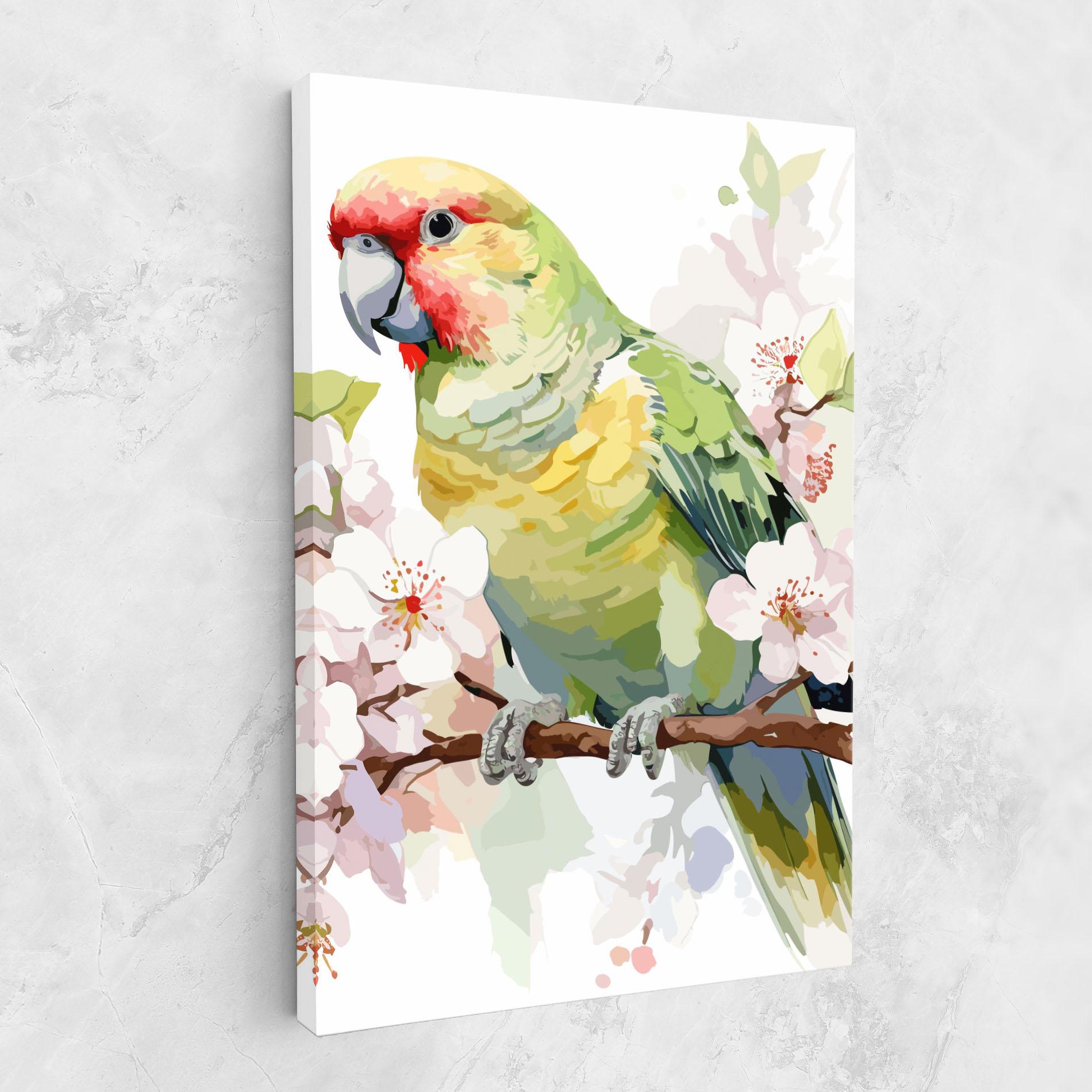 Tablou Canvas Cute Green Parrot mockup 1