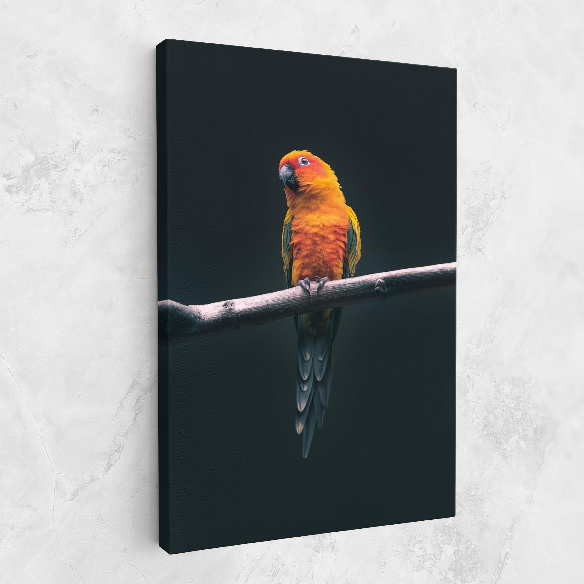 Tablou Canvas Fire Parrot mockup 1