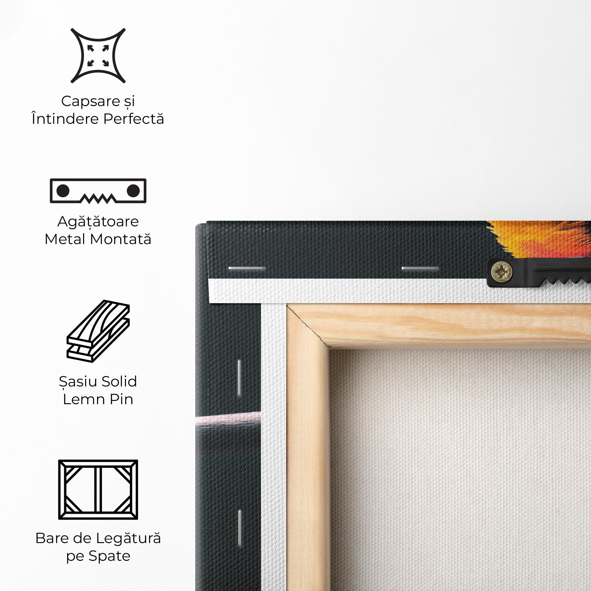 Tablou Canvas Fire Parrot mockup 5