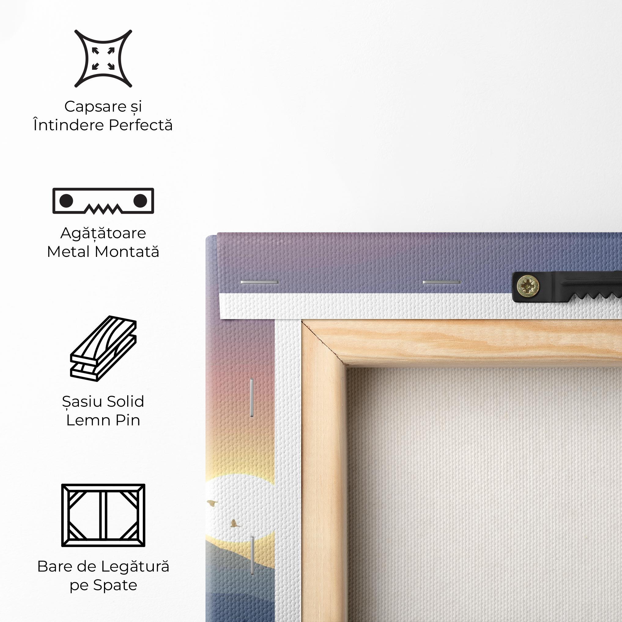 Tablou Canvas Sunset Birds View mockup 5