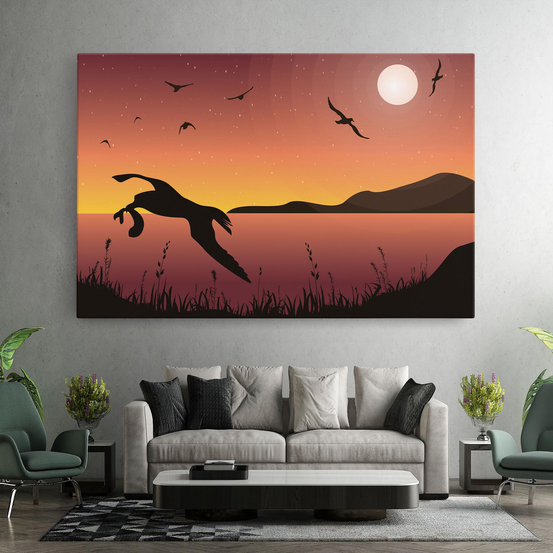 Tablou Canvas Birds Fishing mockup 7