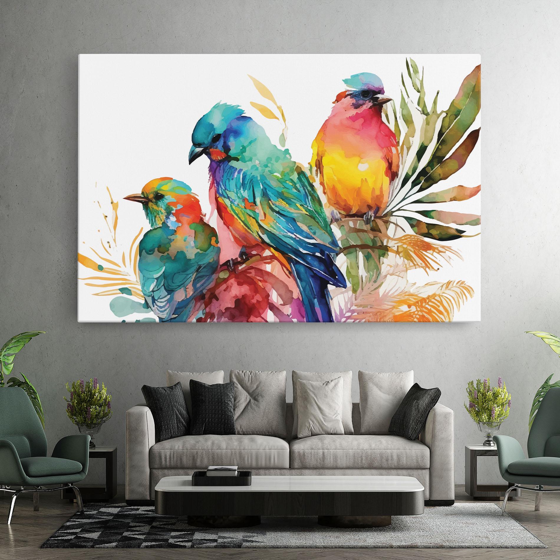 Tablou Canvas Colorful Birds mockup 7