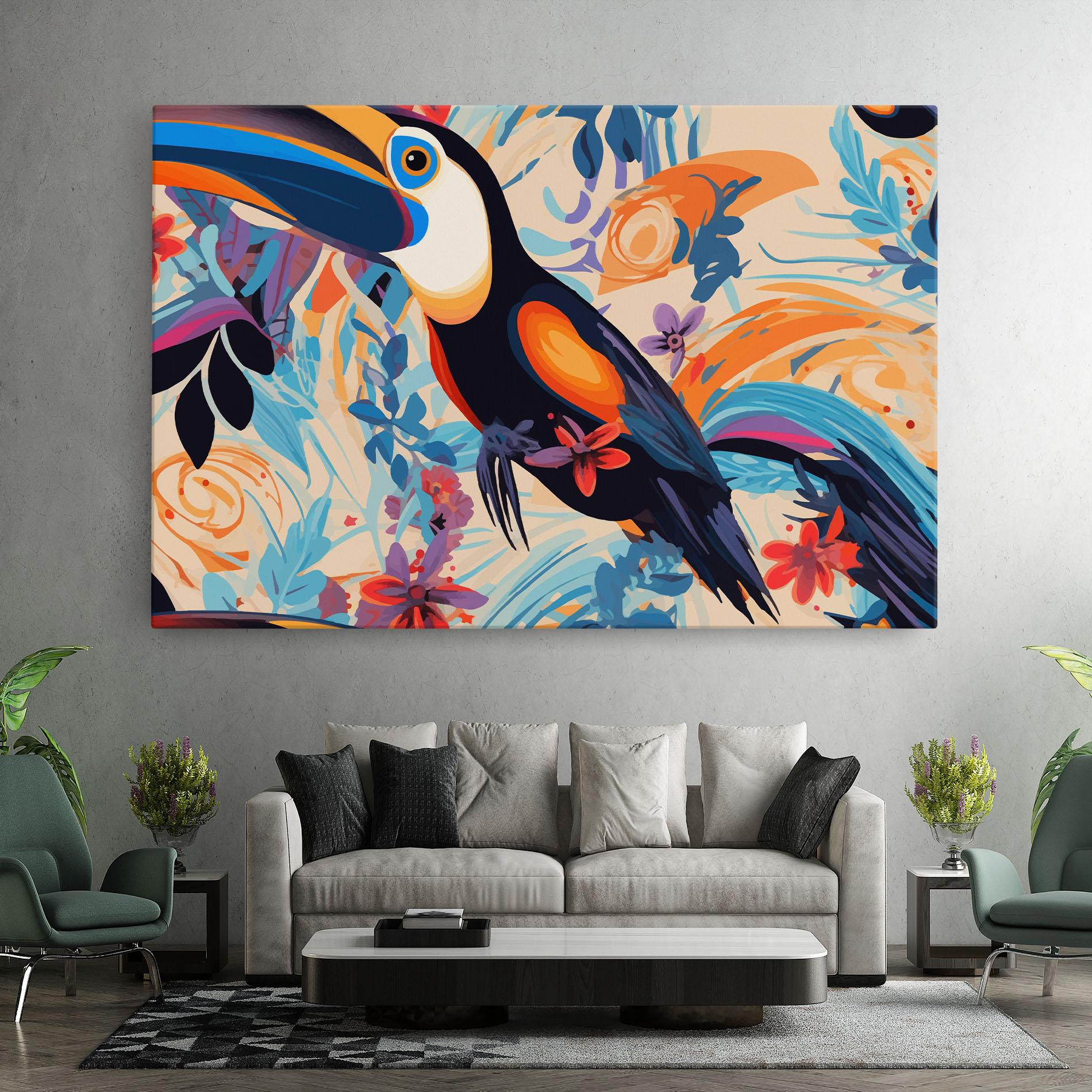 Tablou Canvas Colorful Toucan mockup 7
