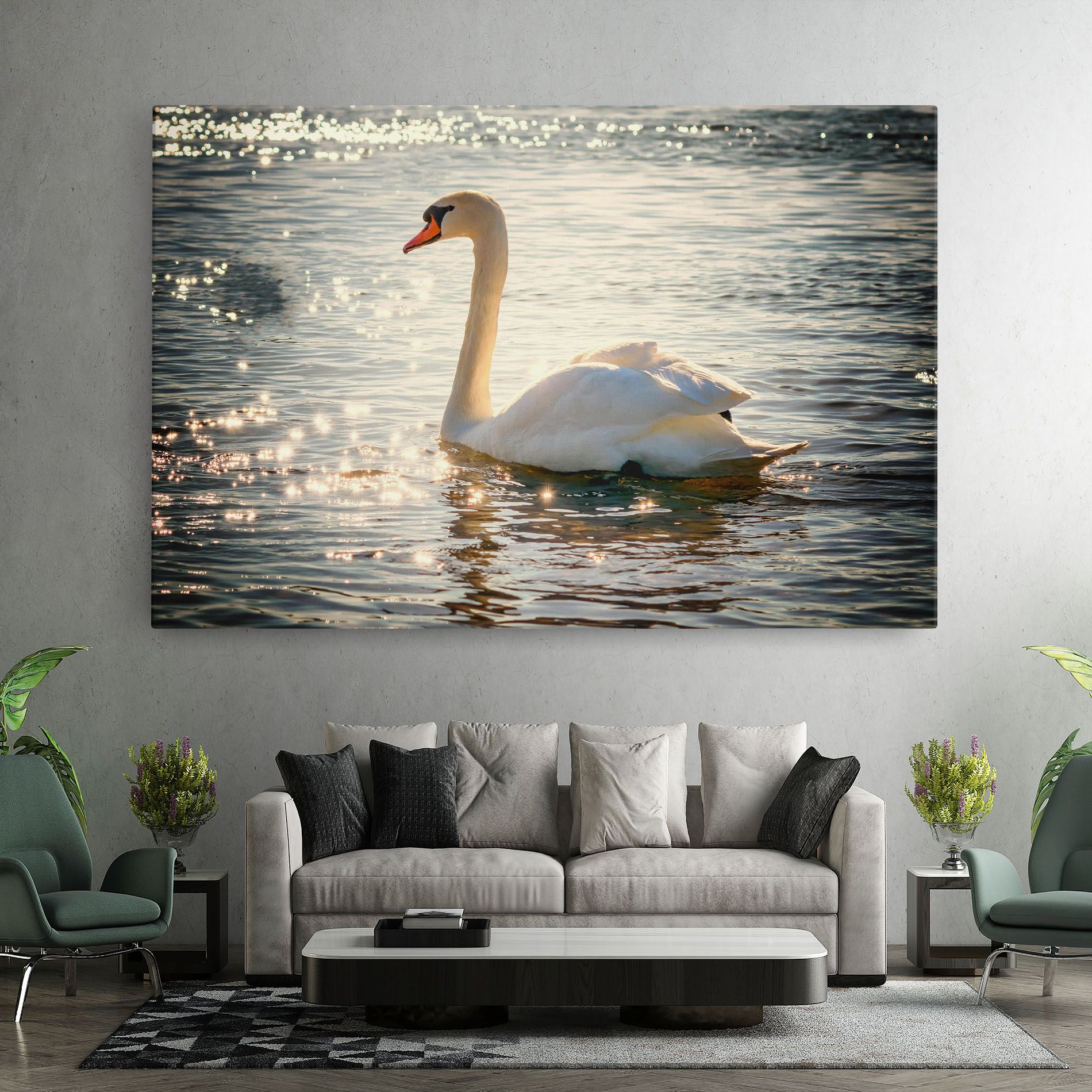 Swan On Lake mockup 7
