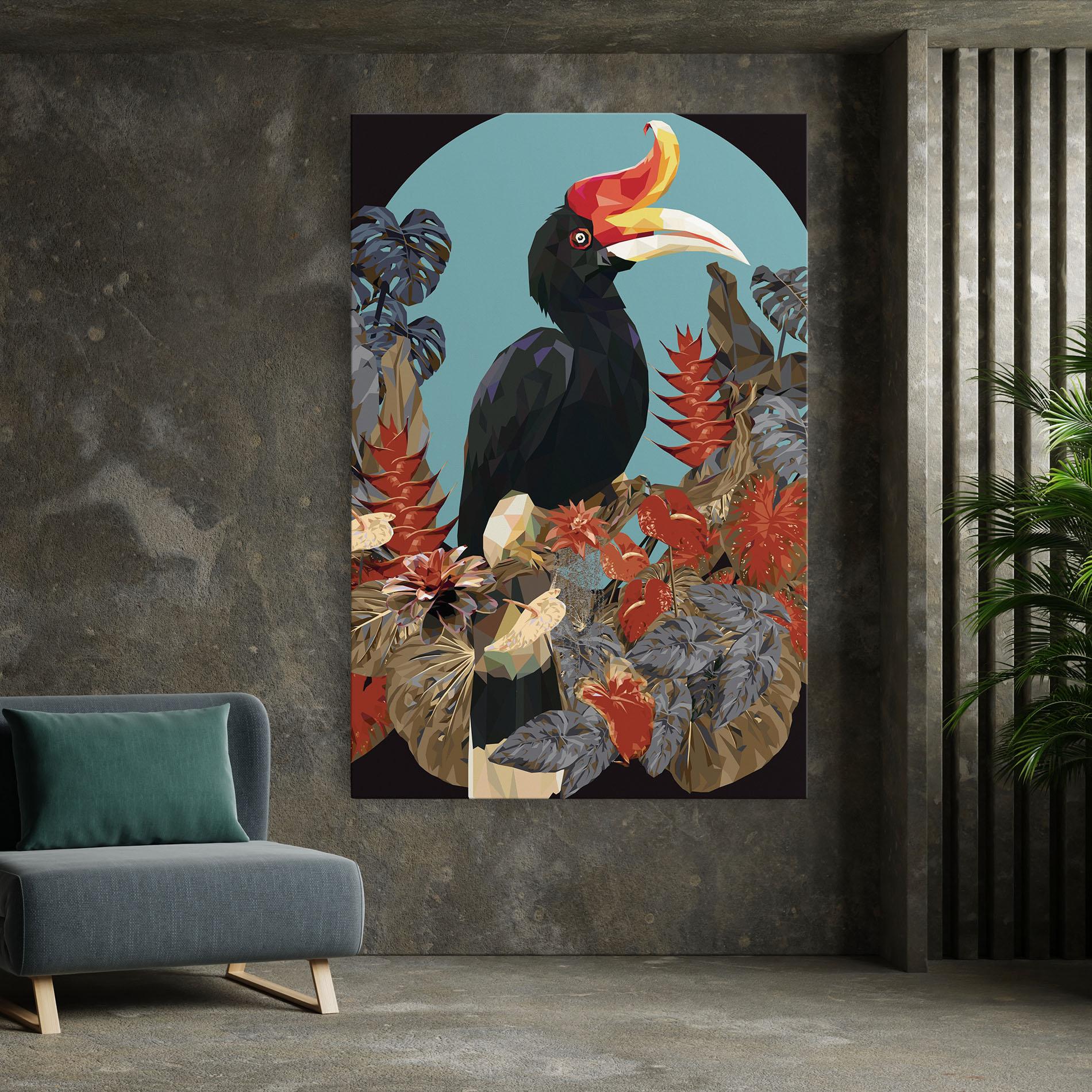 Tablou Canvas Black Interesting Bird mockup 7