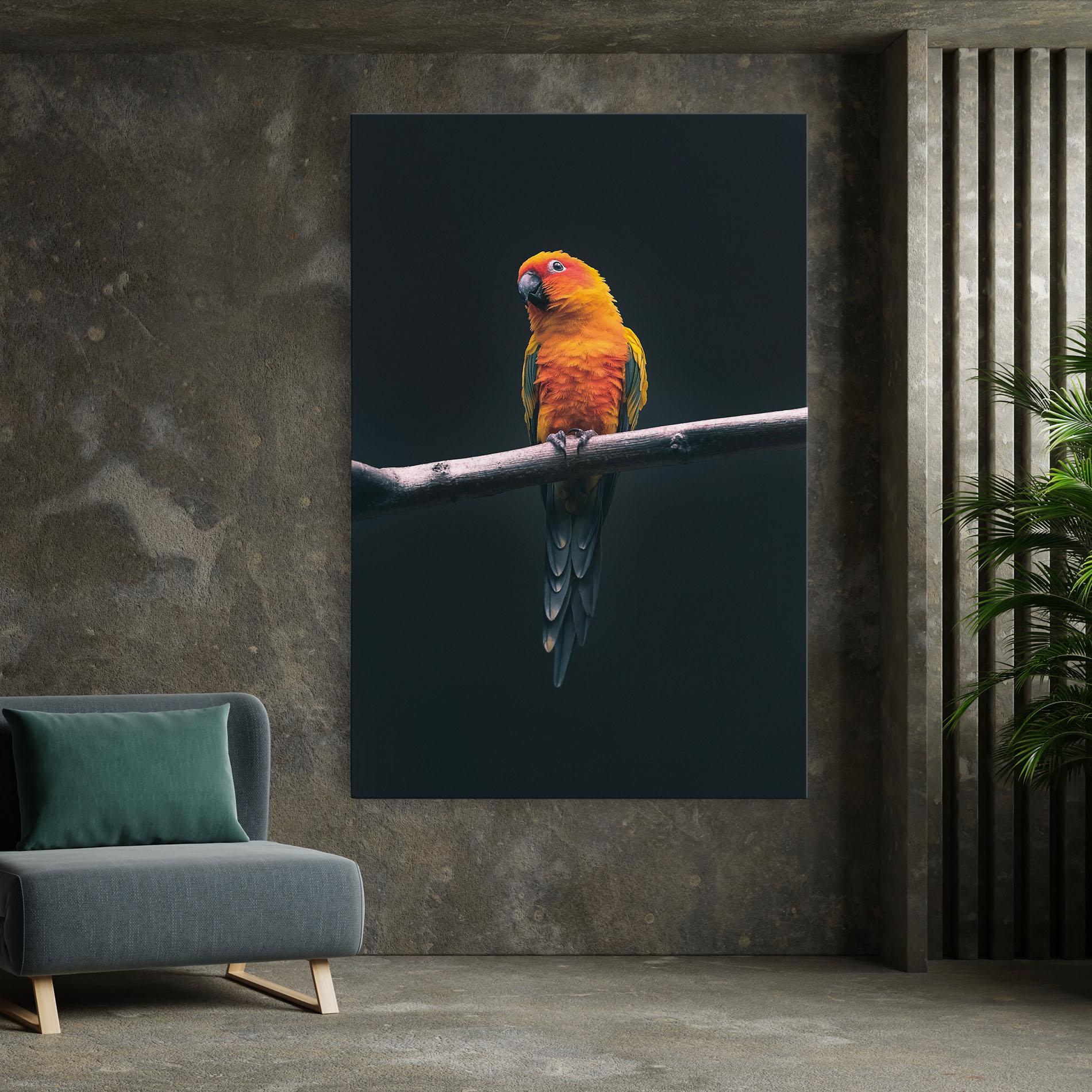 Tablou Canvas Fire Parrot mockup 7