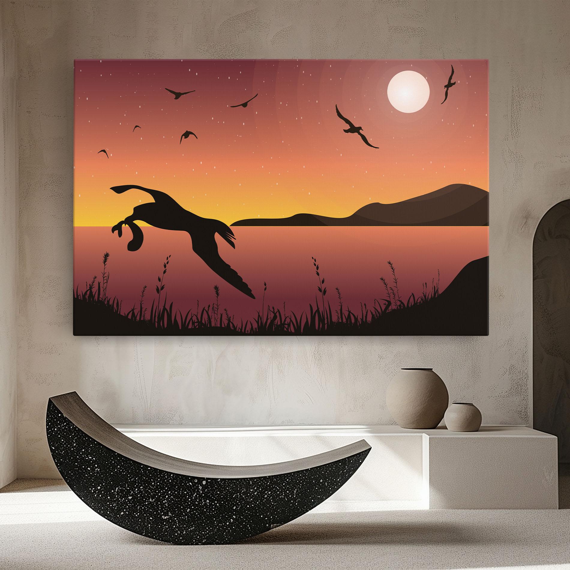 Tablou Canvas Birds Fishing mockup 8