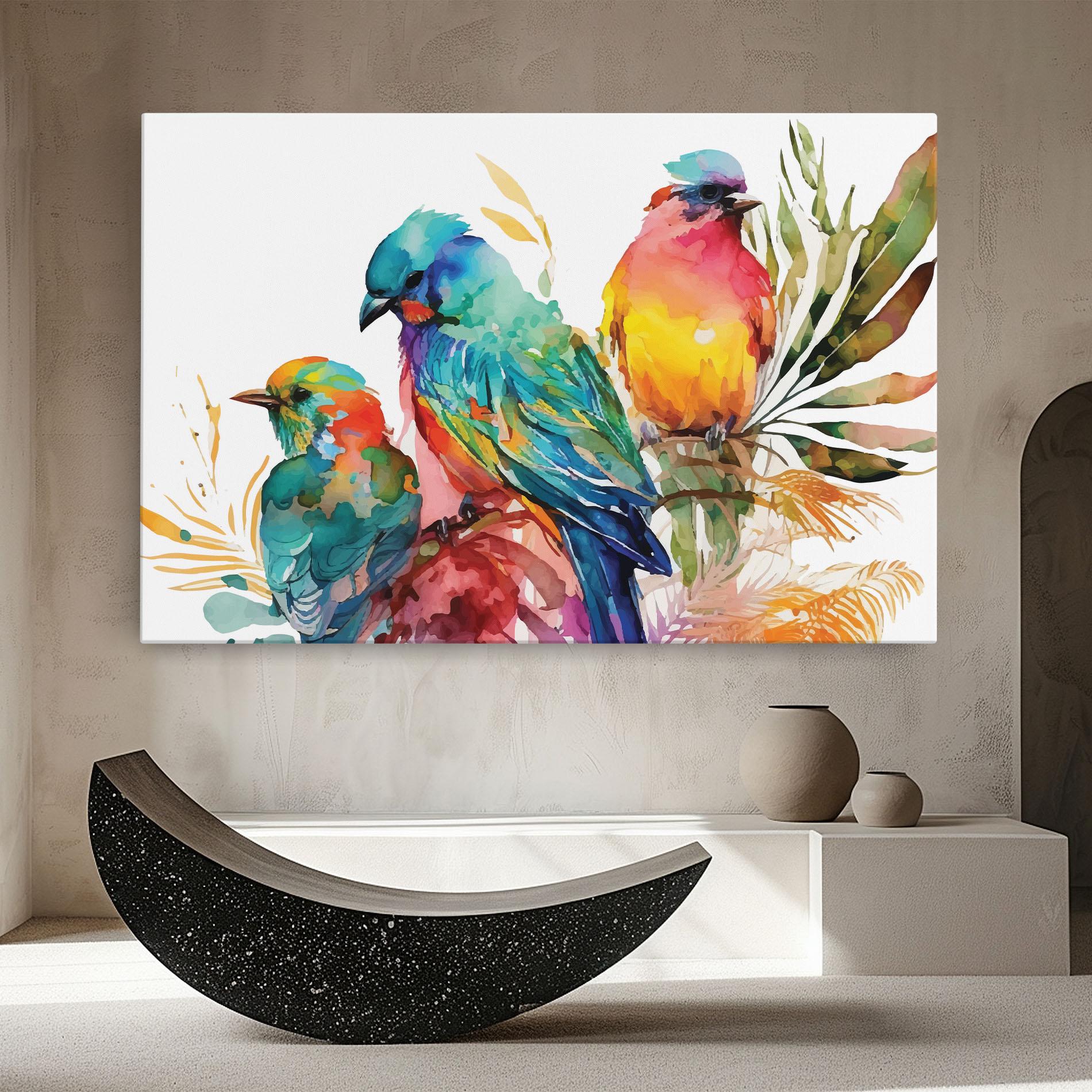 Tablou Canvas Colorful Birds mockup 8