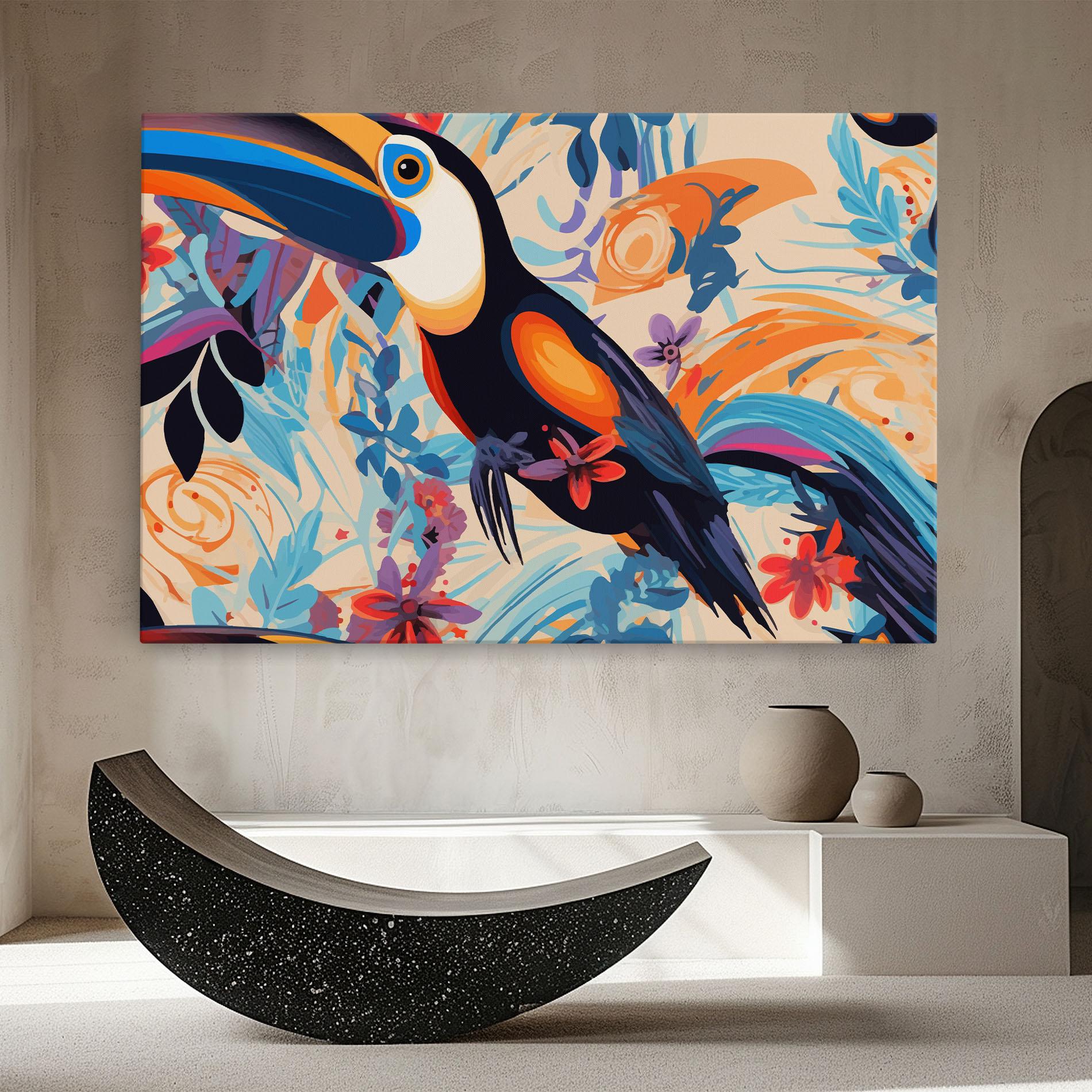 Tablou Canvas Colorful Toucan mockup 8