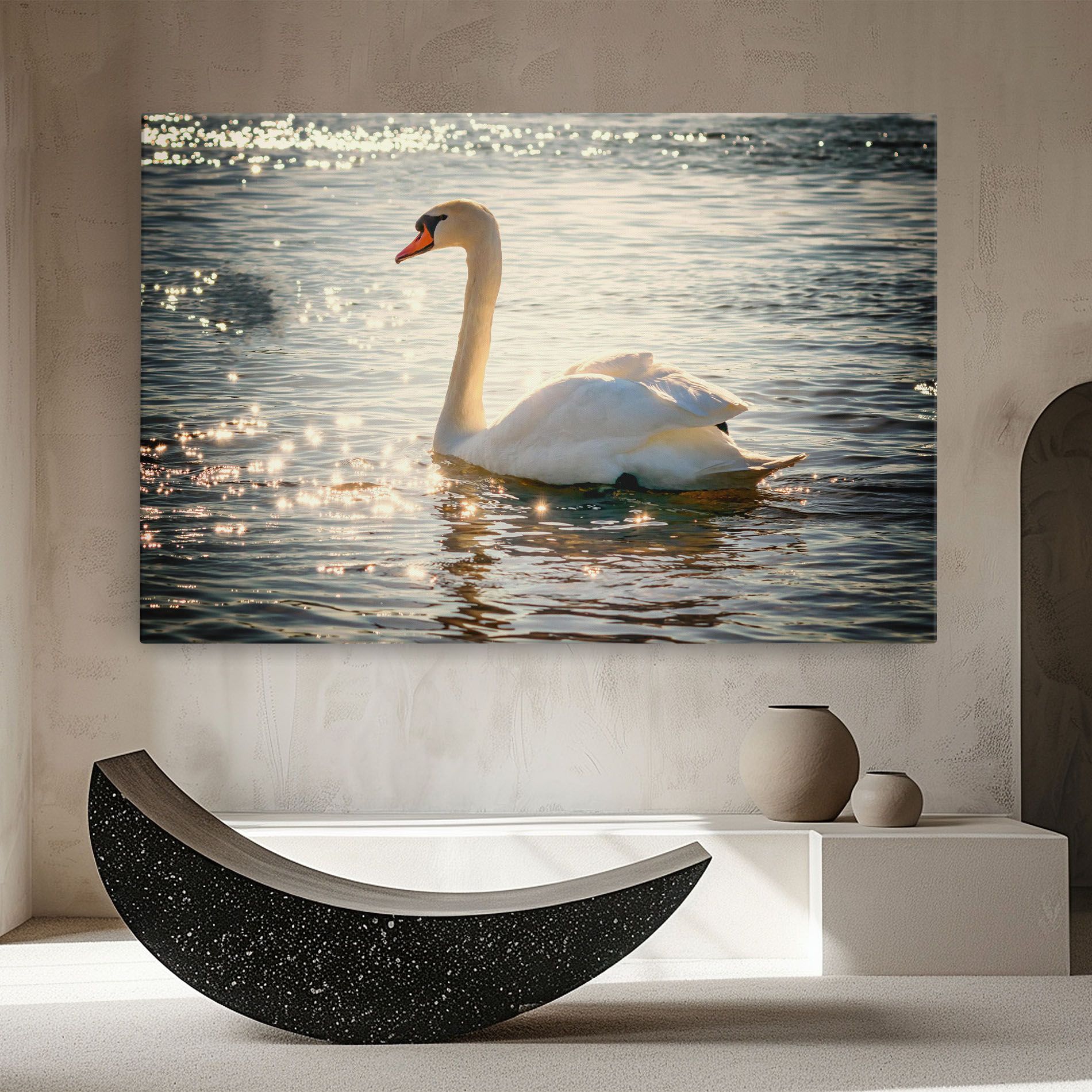 Swan On Lake mockup 8