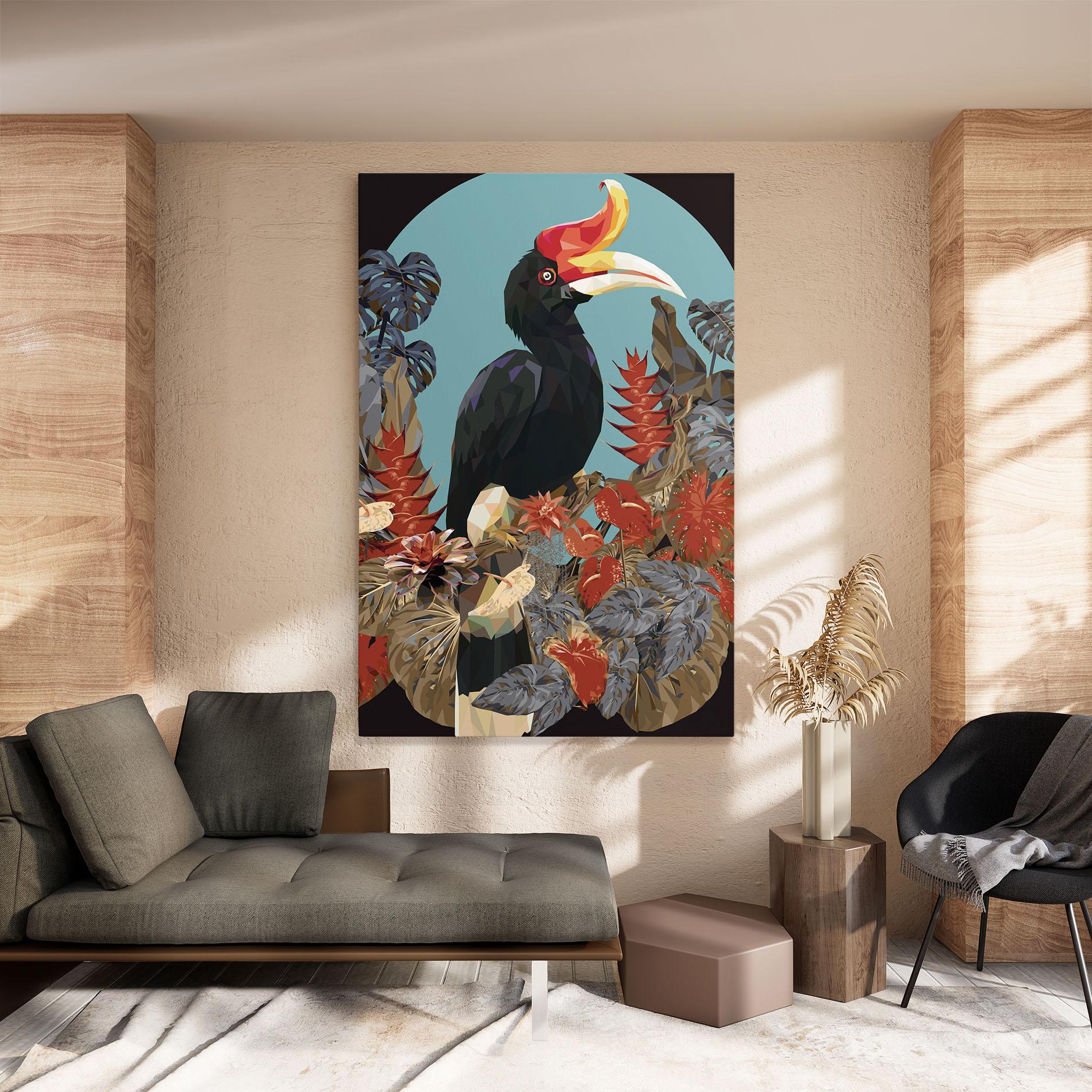 Tablou Canvas Black Interesting Bird mockup 8