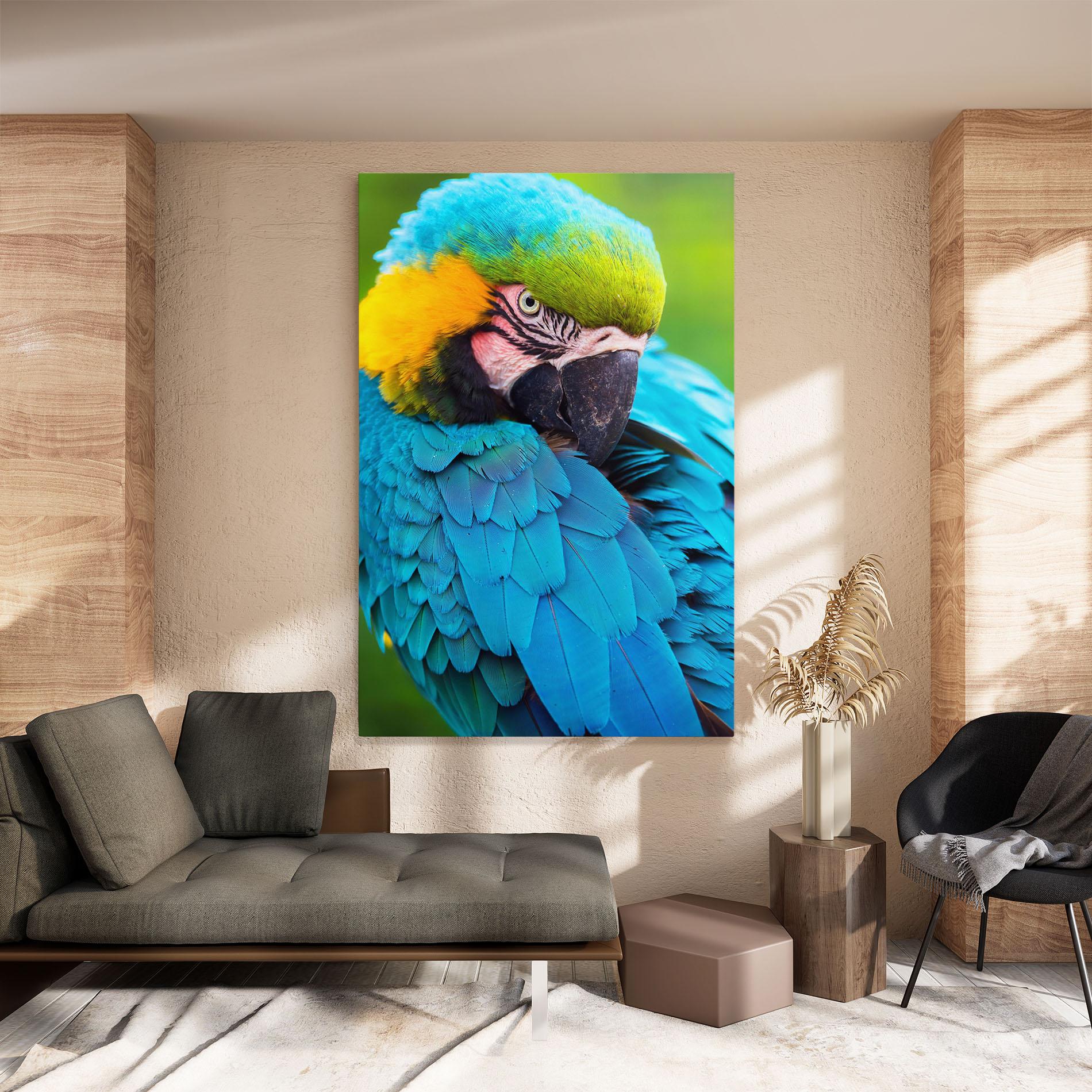 Tablou Canvas Blue Parrot mockup 8