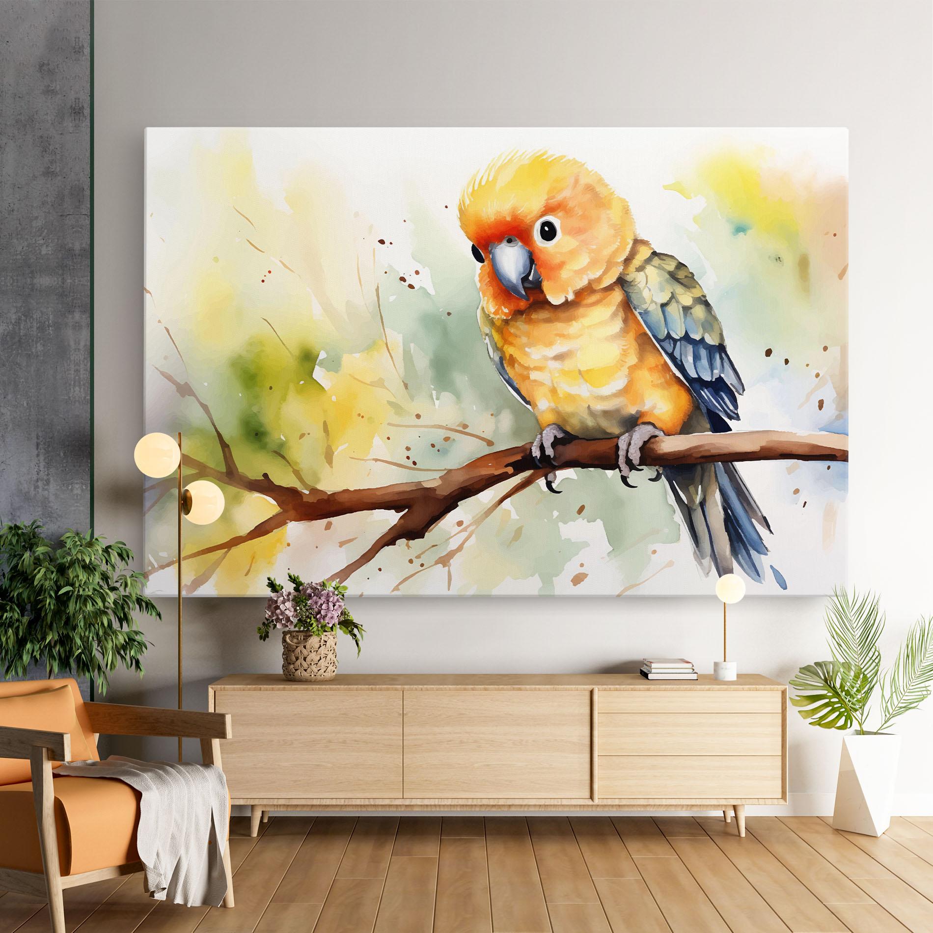 Tablou Canvas Cute Baby Parrot mockup 9