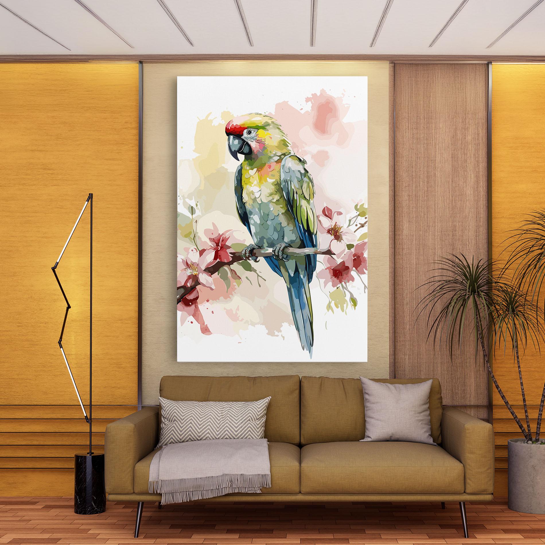 Tablou Canvas Beautiful Parrot mockup 9
