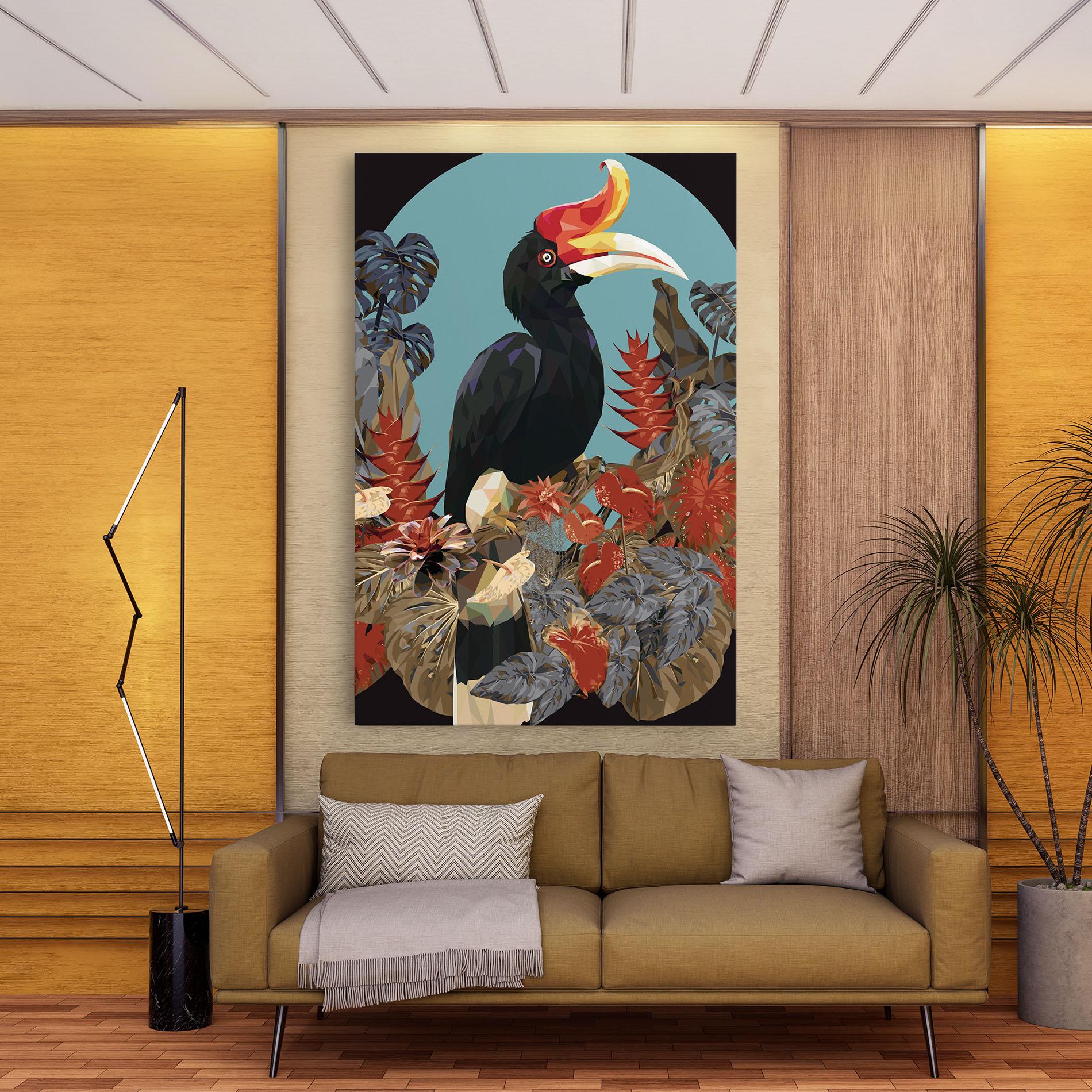 Tablou Canvas Black Interesting Bird mockup 9