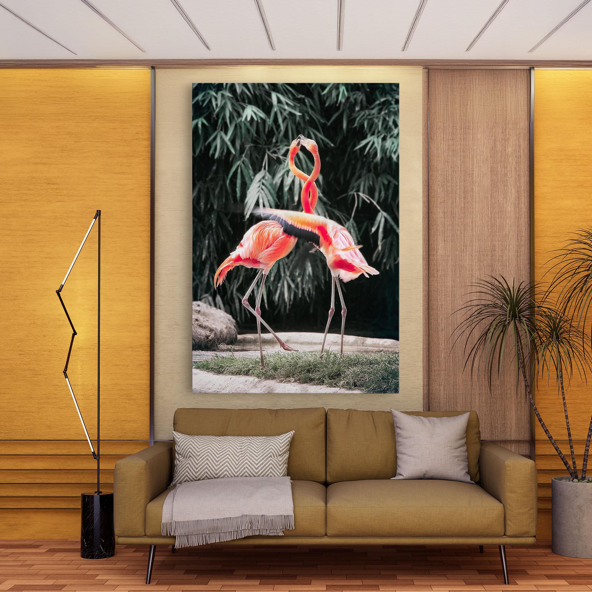 Tablou Canvas Flamingo Love mockup 9