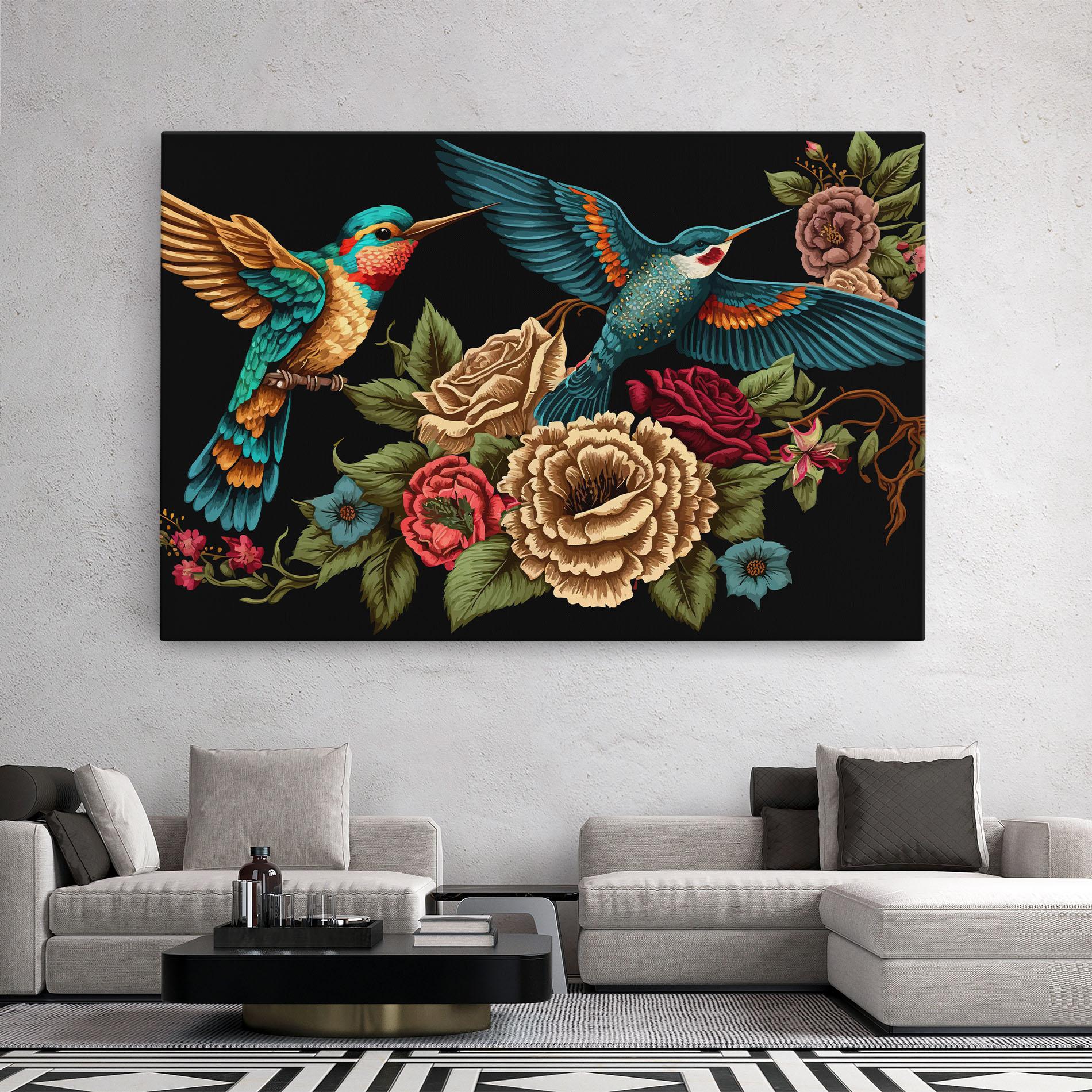 Tablou Canvas Blue Birds mockup 2