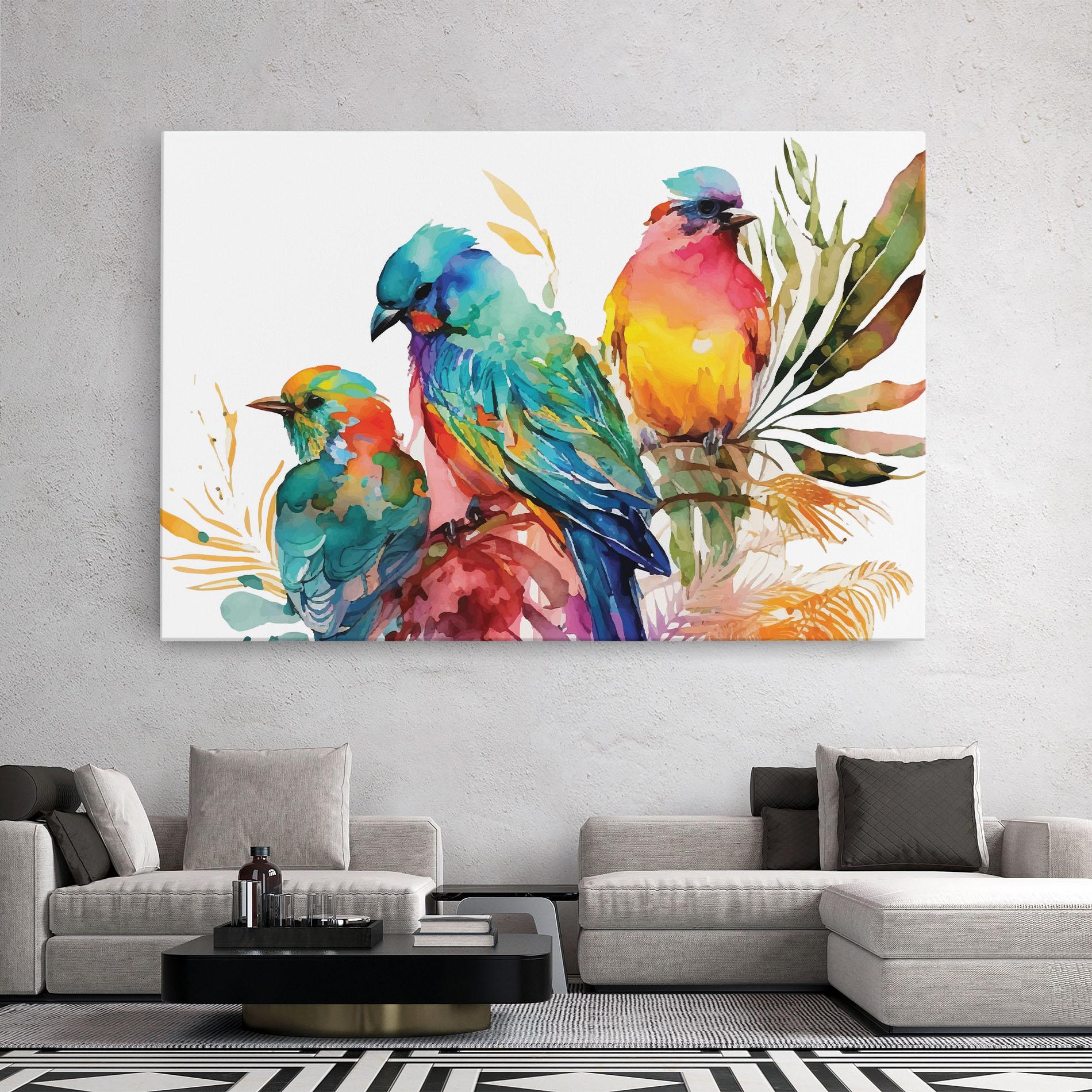 Tablou Canvas Colorful Birds mockup 2