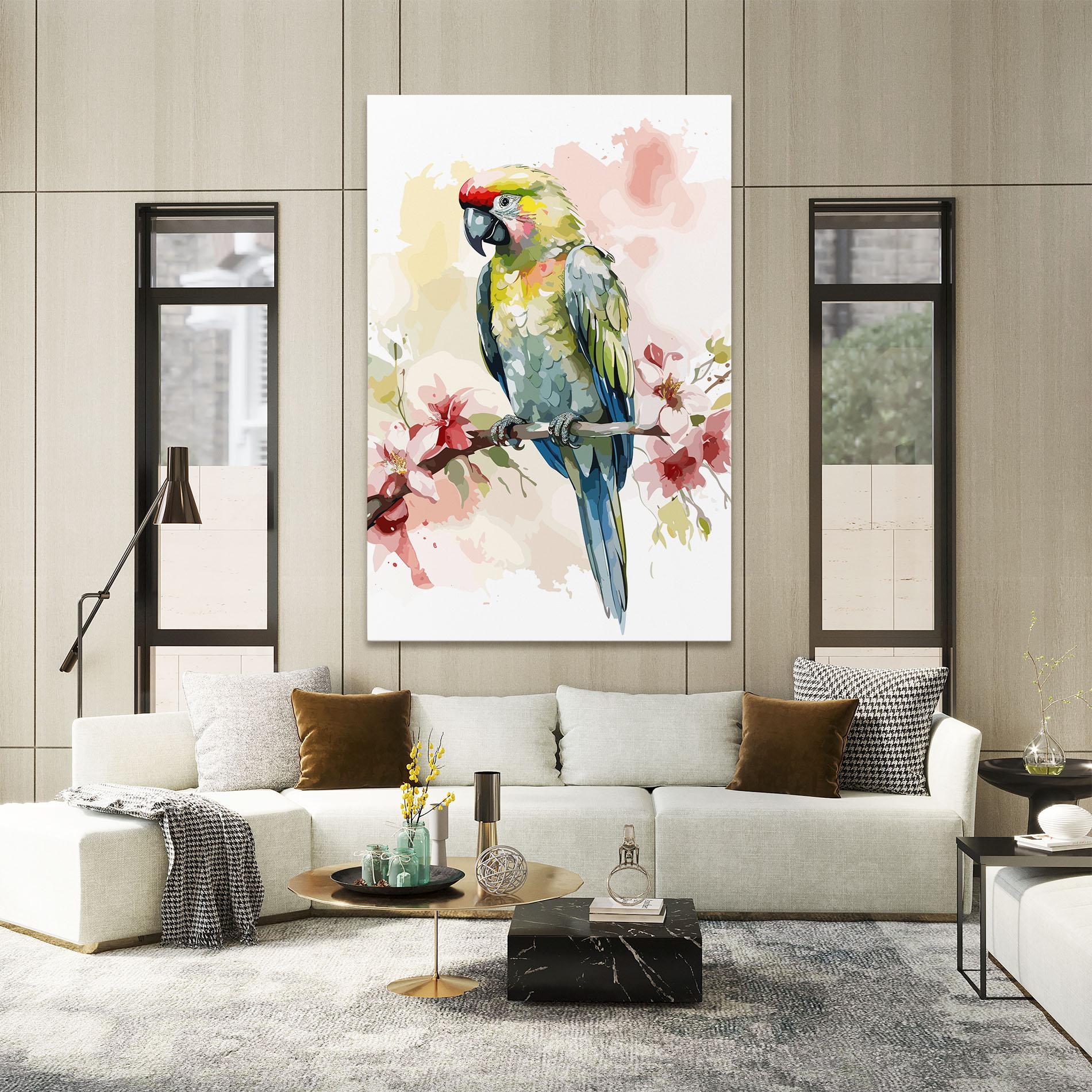 Tablou Canvas Beautiful Parrot mockup 2