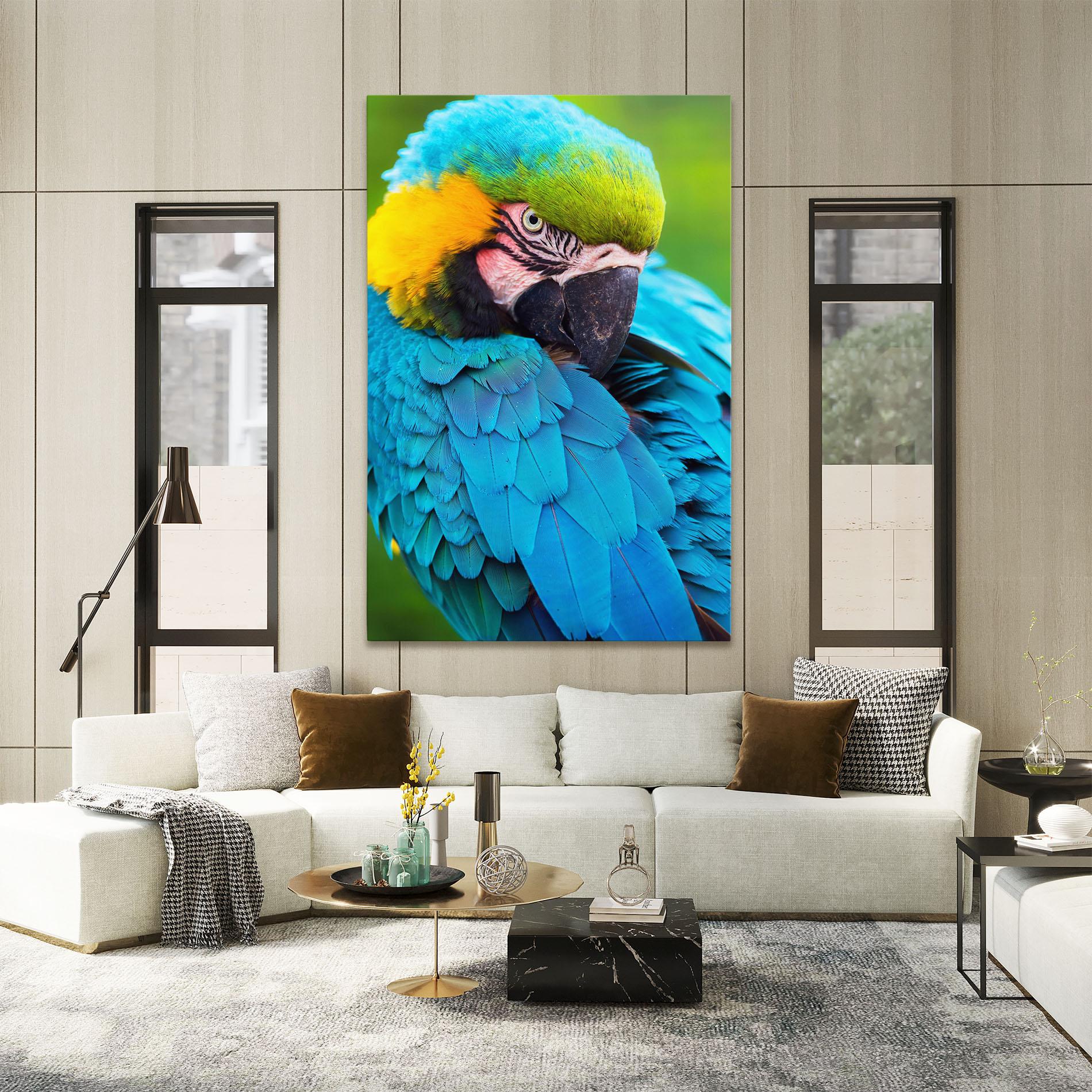 Tablou Canvas Blue Parrot mockup 2