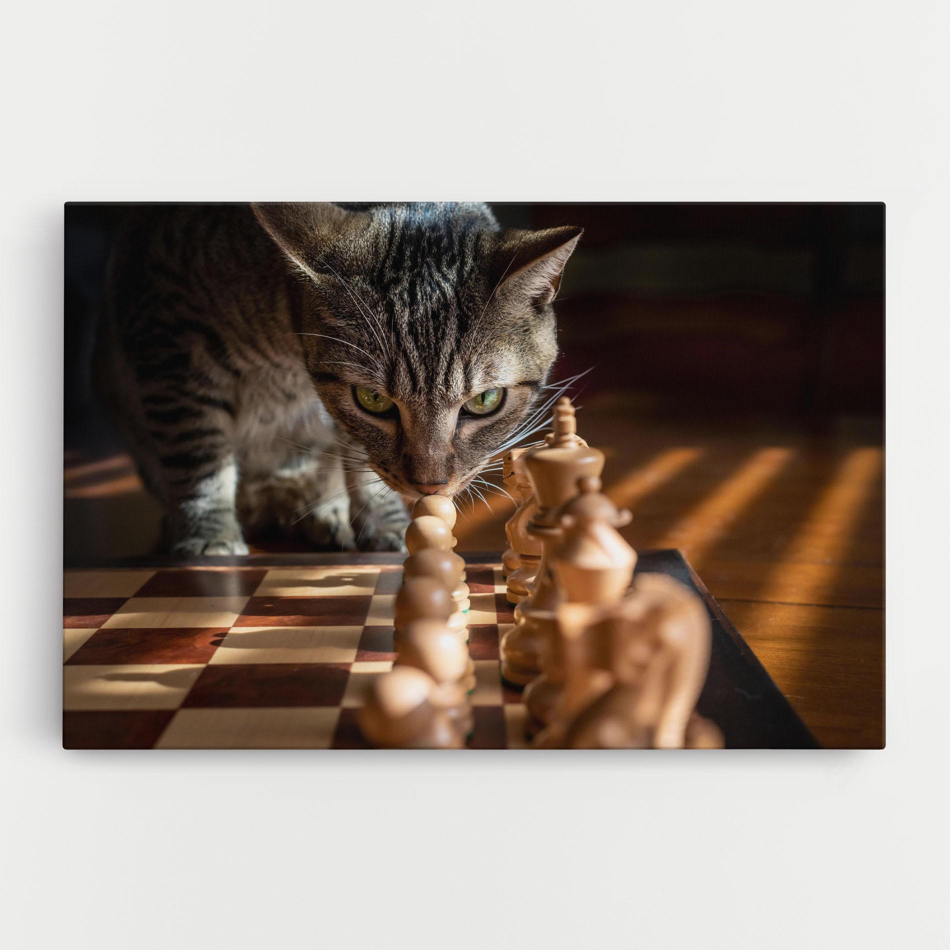 Tablou Canvas Chess Cat mockup 0
