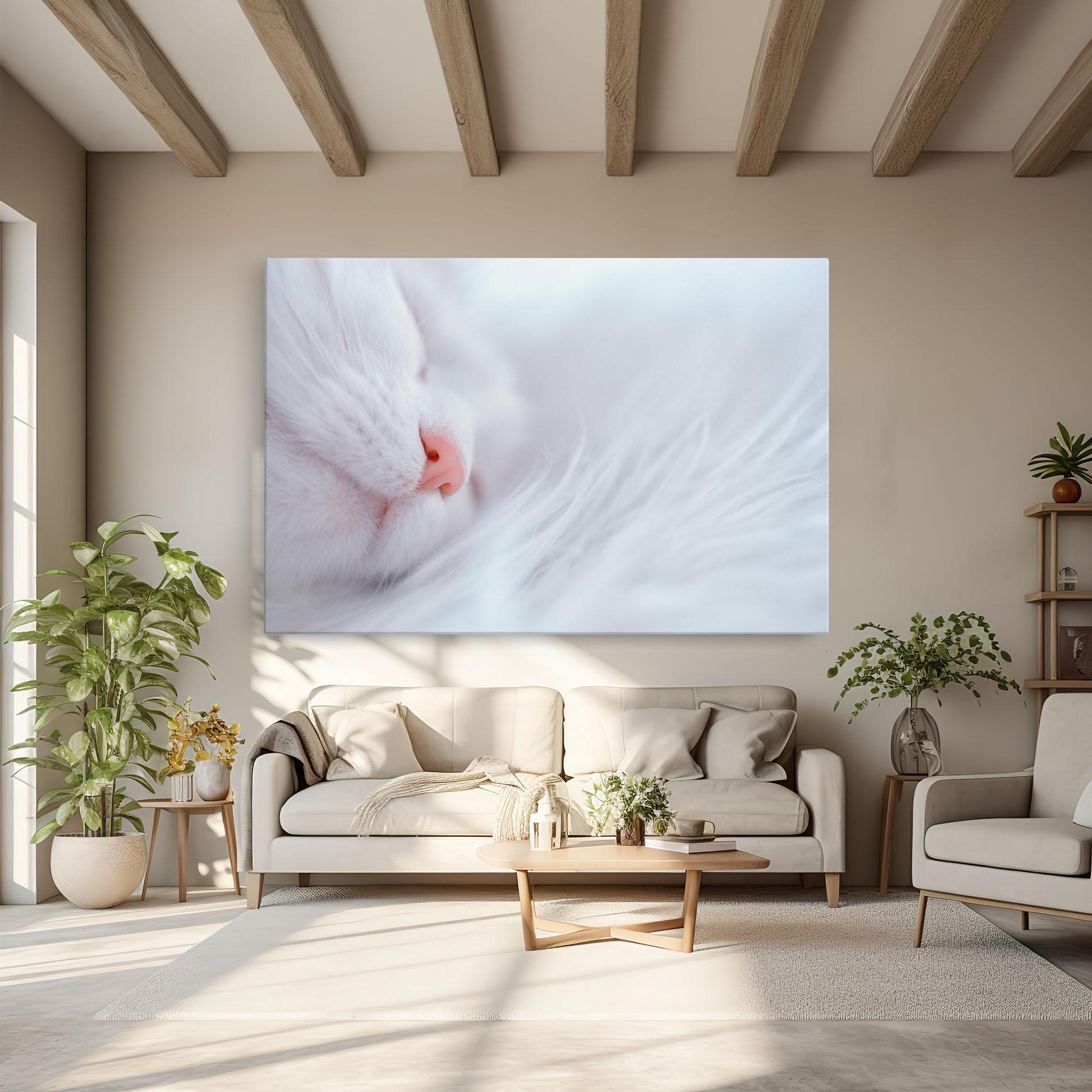 Tablou Canvas Dreamy White Cat mockup 6