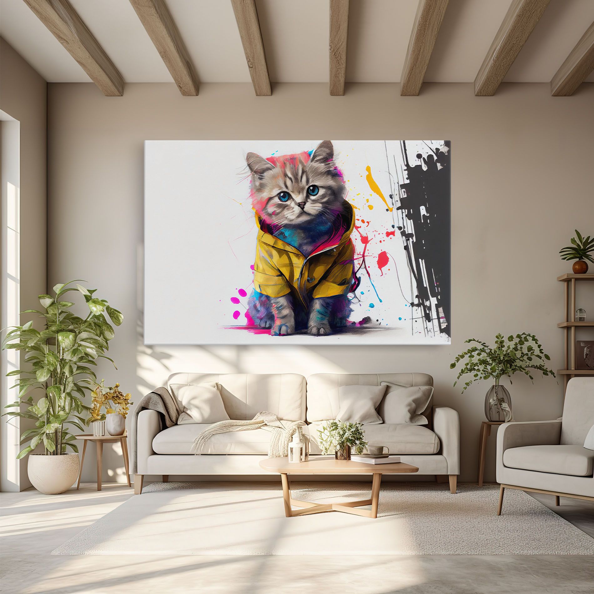 Fluffy Kitten With Clothes mockup 6