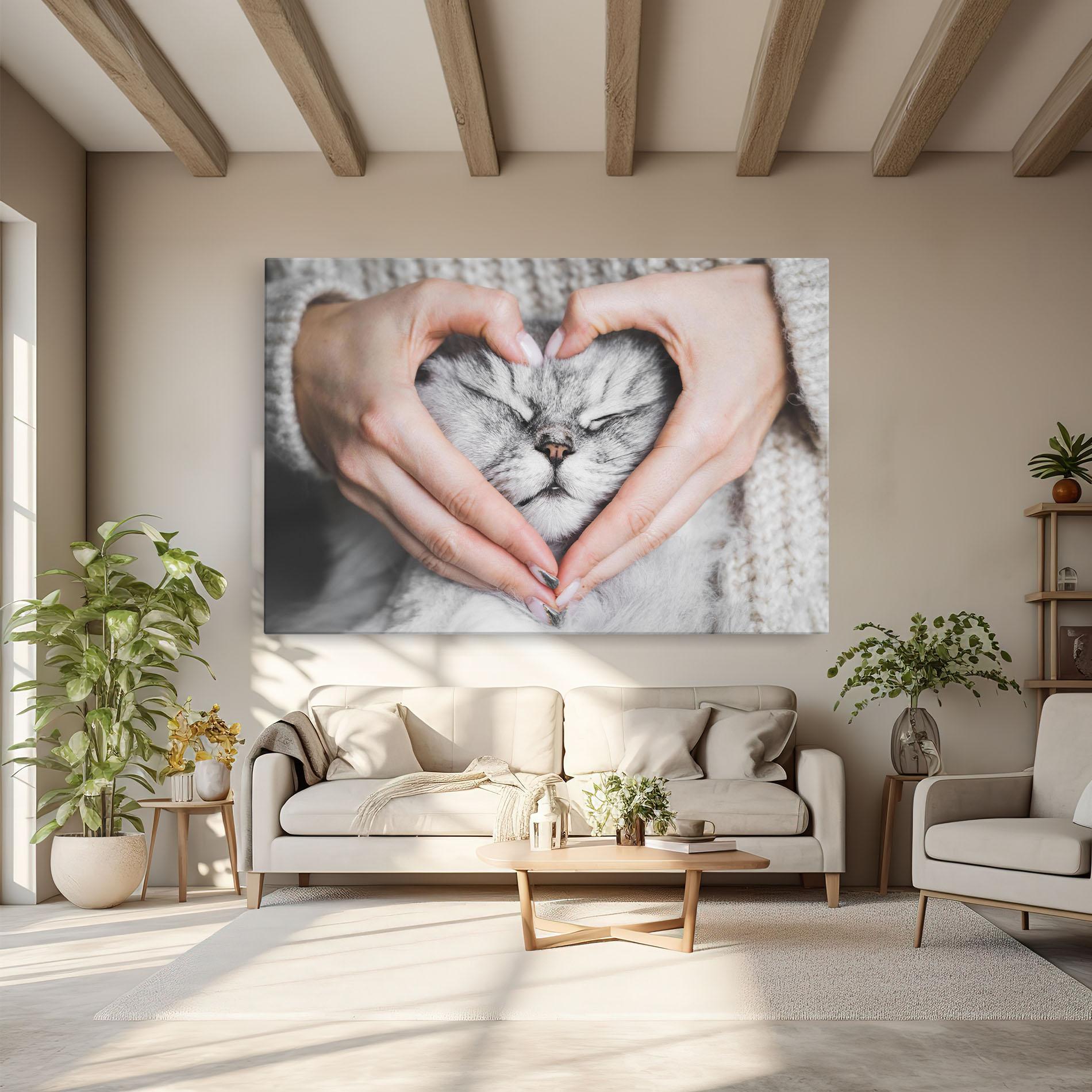 Tablou Canvas Lovely Cat mockup 6