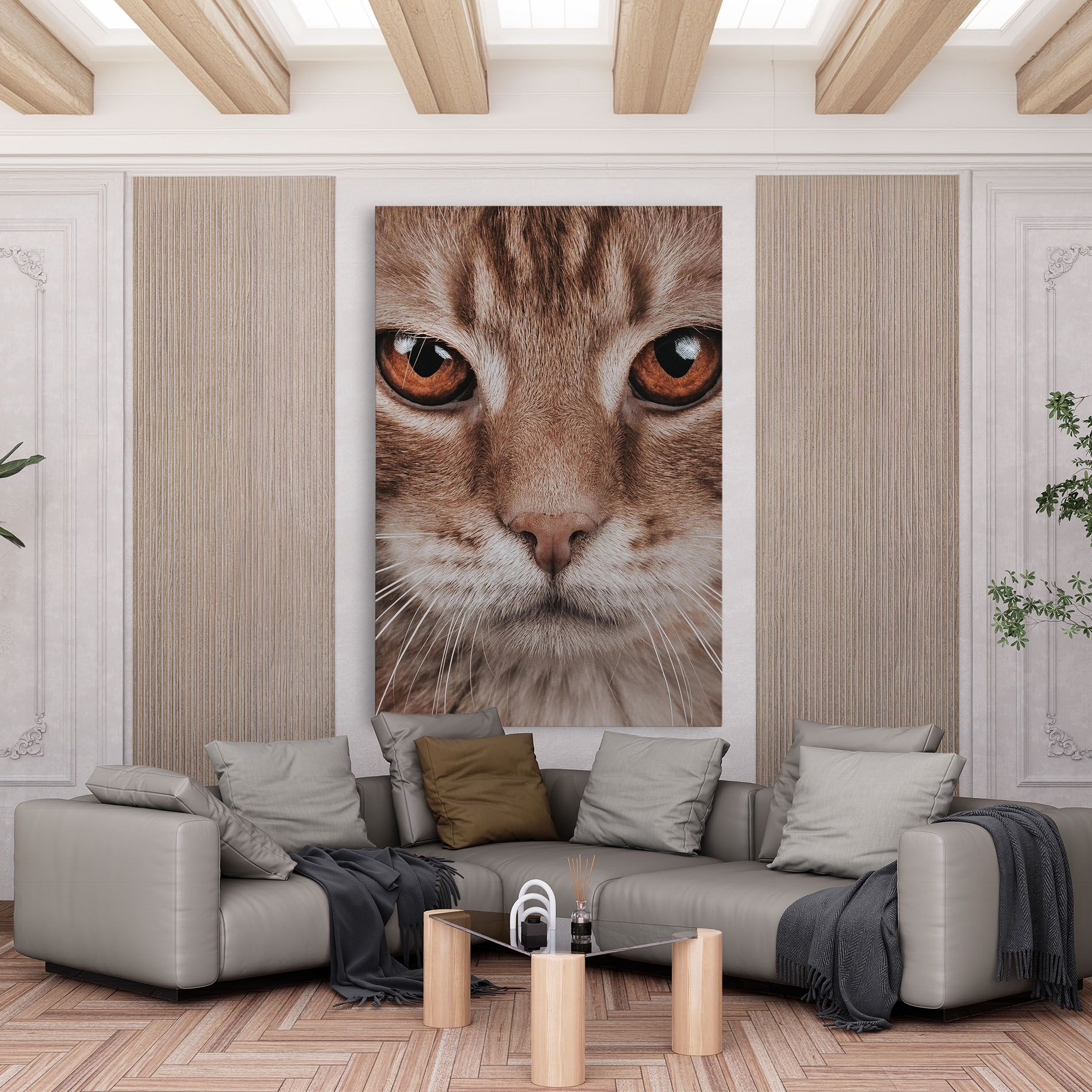 Fire Eyes Cat mockup 6